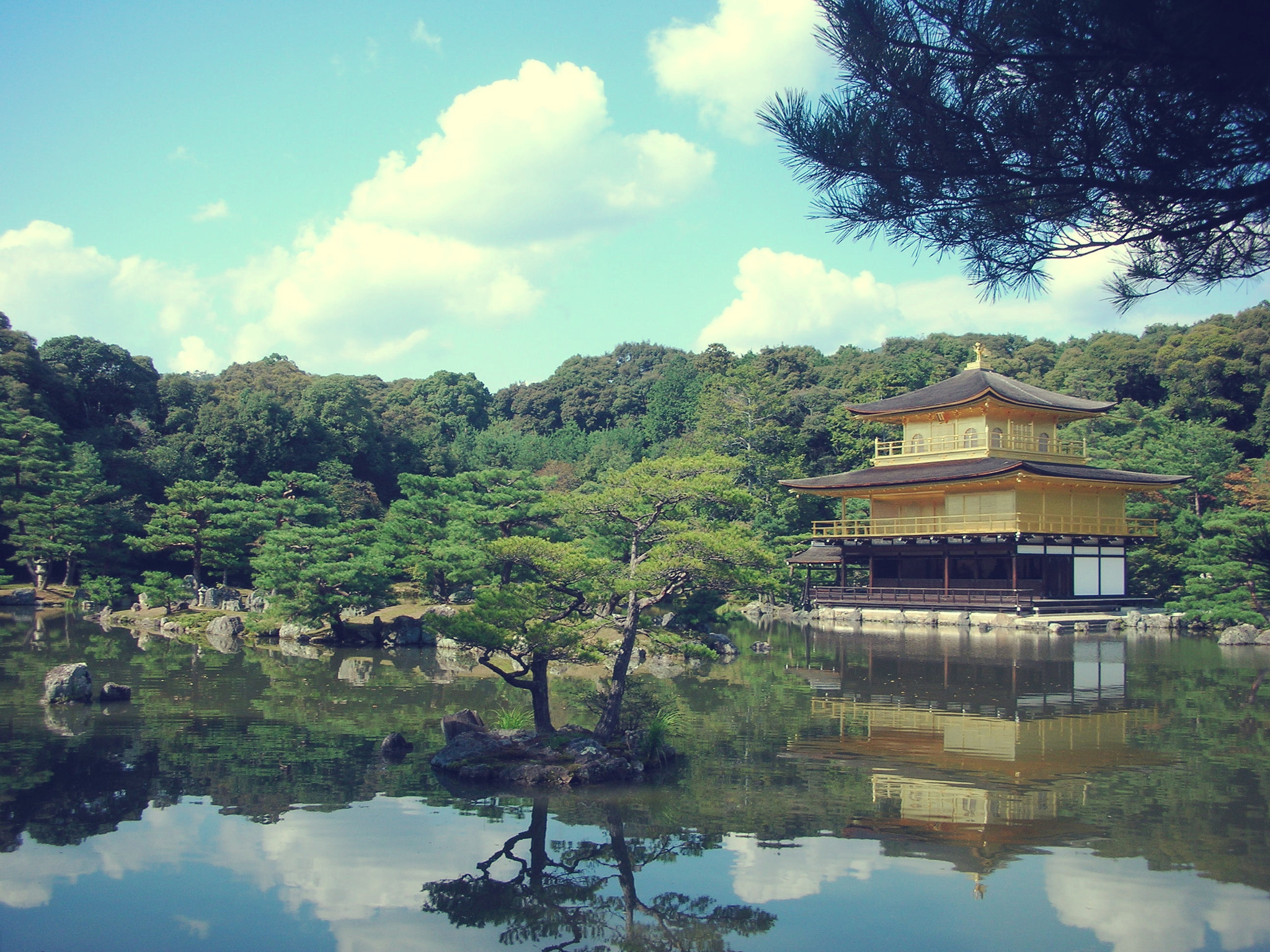 Nikon S1 sample photo. Kyoto gold temple photography