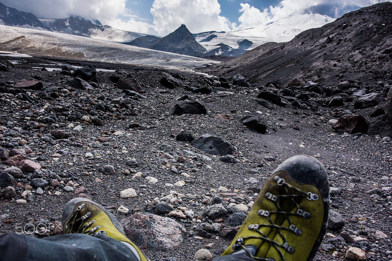 Nikon 1 Nikkor AW 11-27.5mm F3.5-5.6 sample photo. The foothills of mount elbrus, a single hike photography