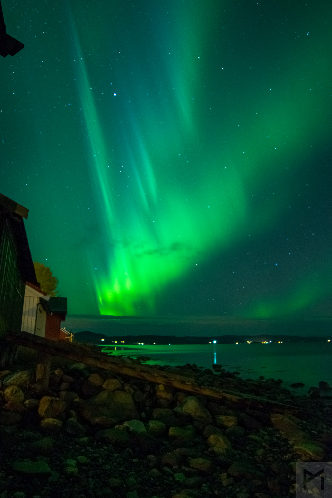 Samyang 14mm F2.8 ED AS IF UMC sample photo. Aurora by the ocean photography