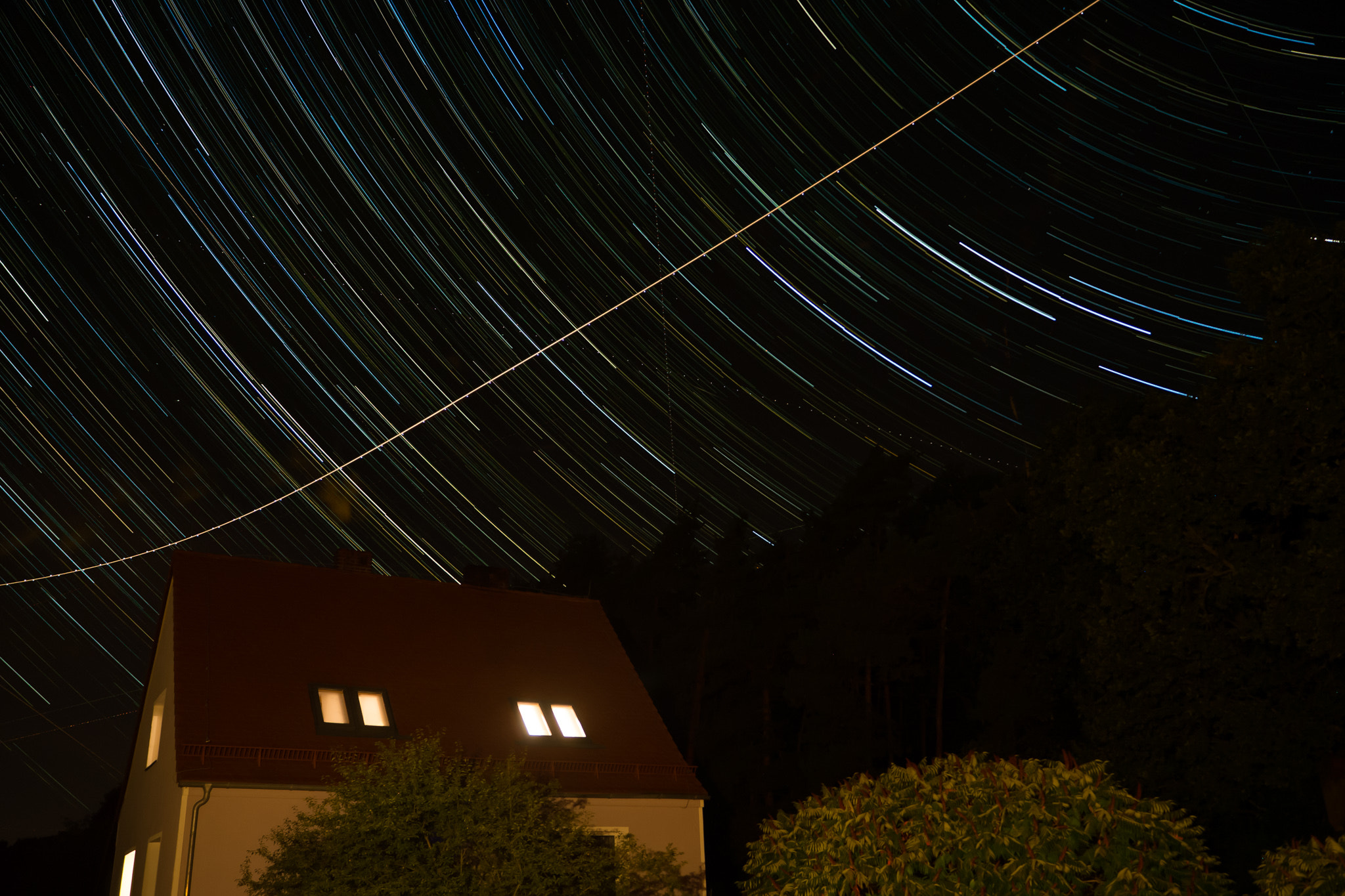 Olympus M.Zuiko Digital ED 14-42mm F3.5-5.6 EZ sample photo. Star trails remastered photography