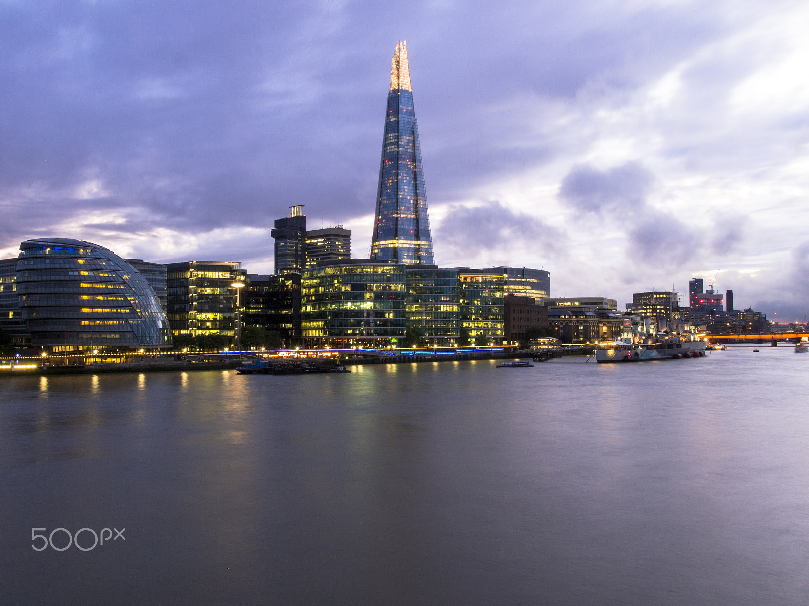 Olympus PEN E-P3 sample photo. The shard at night photography