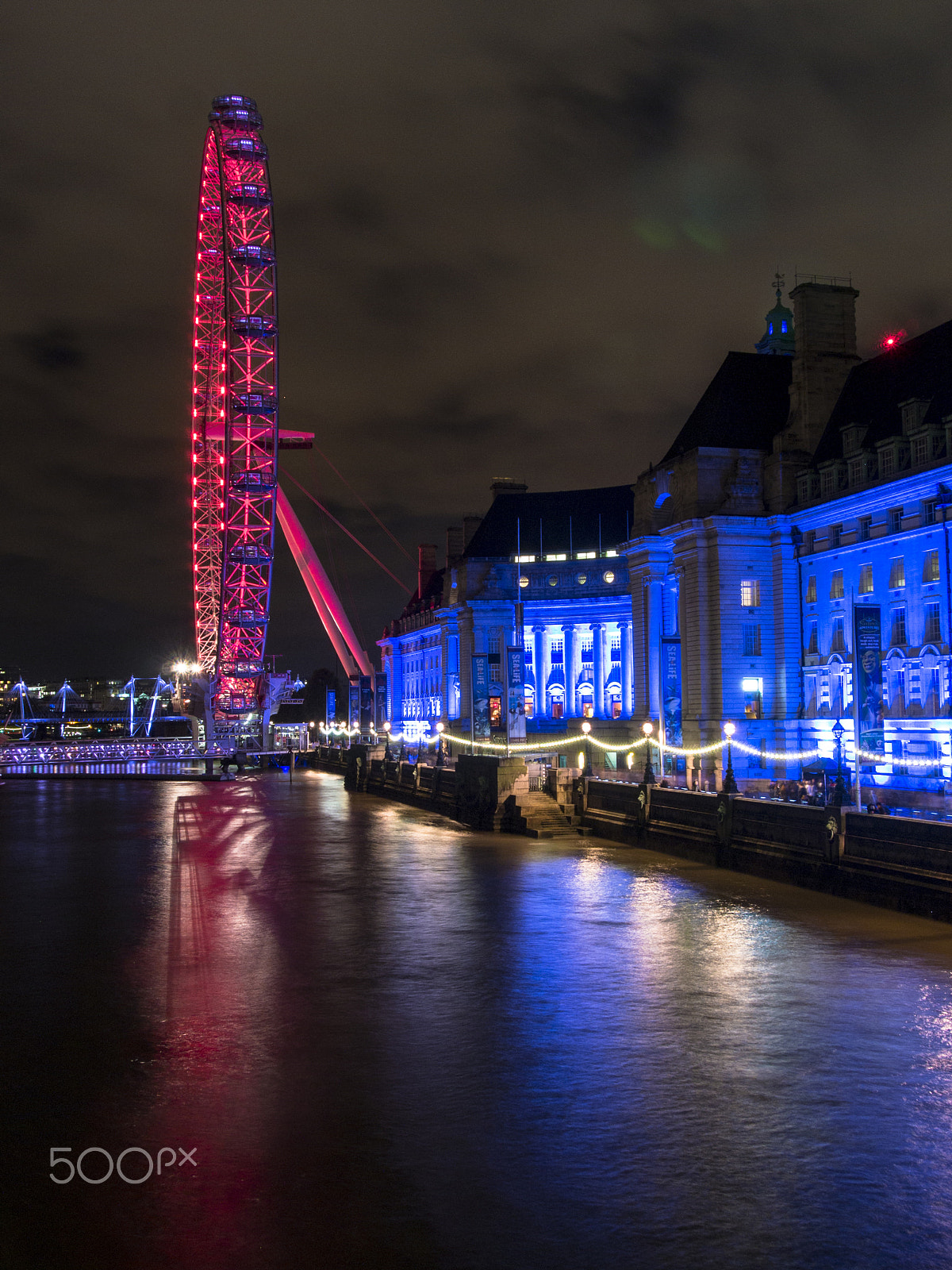 Olympus PEN E-P3 sample photo. London eye at night photography