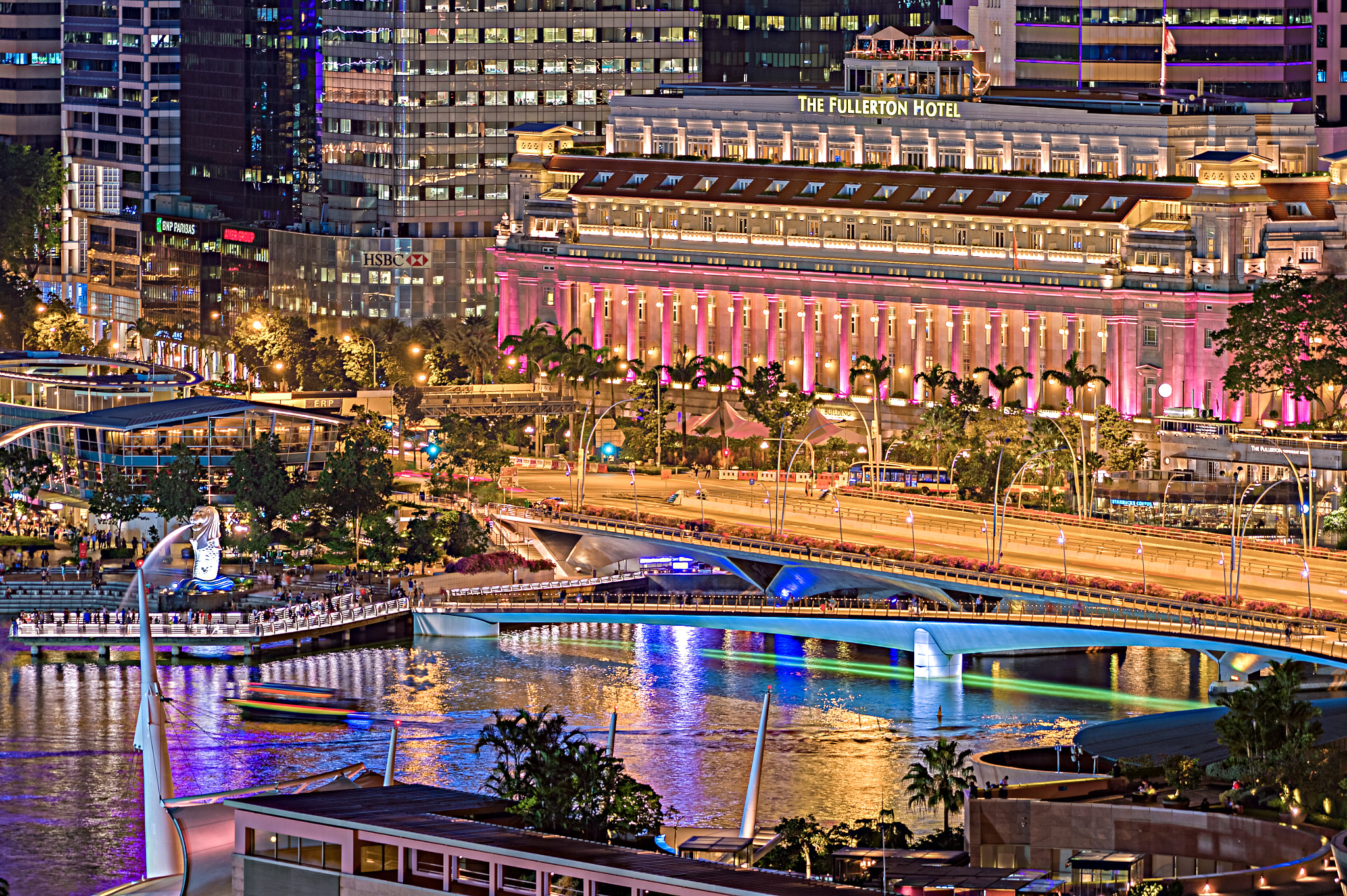 Nikon AF-S Nikkor 200-500mm F5.6E ED VR sample photo. Night at singapore marina bay photography