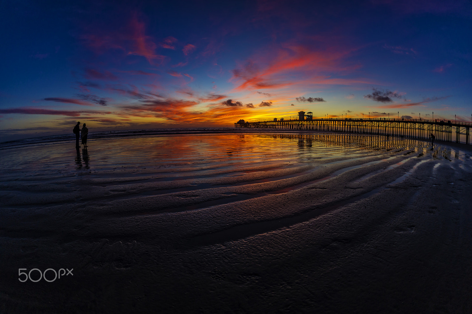 Nikon D3S sample photo. Colorful sunset in oceanside - october 31, 2016 photography