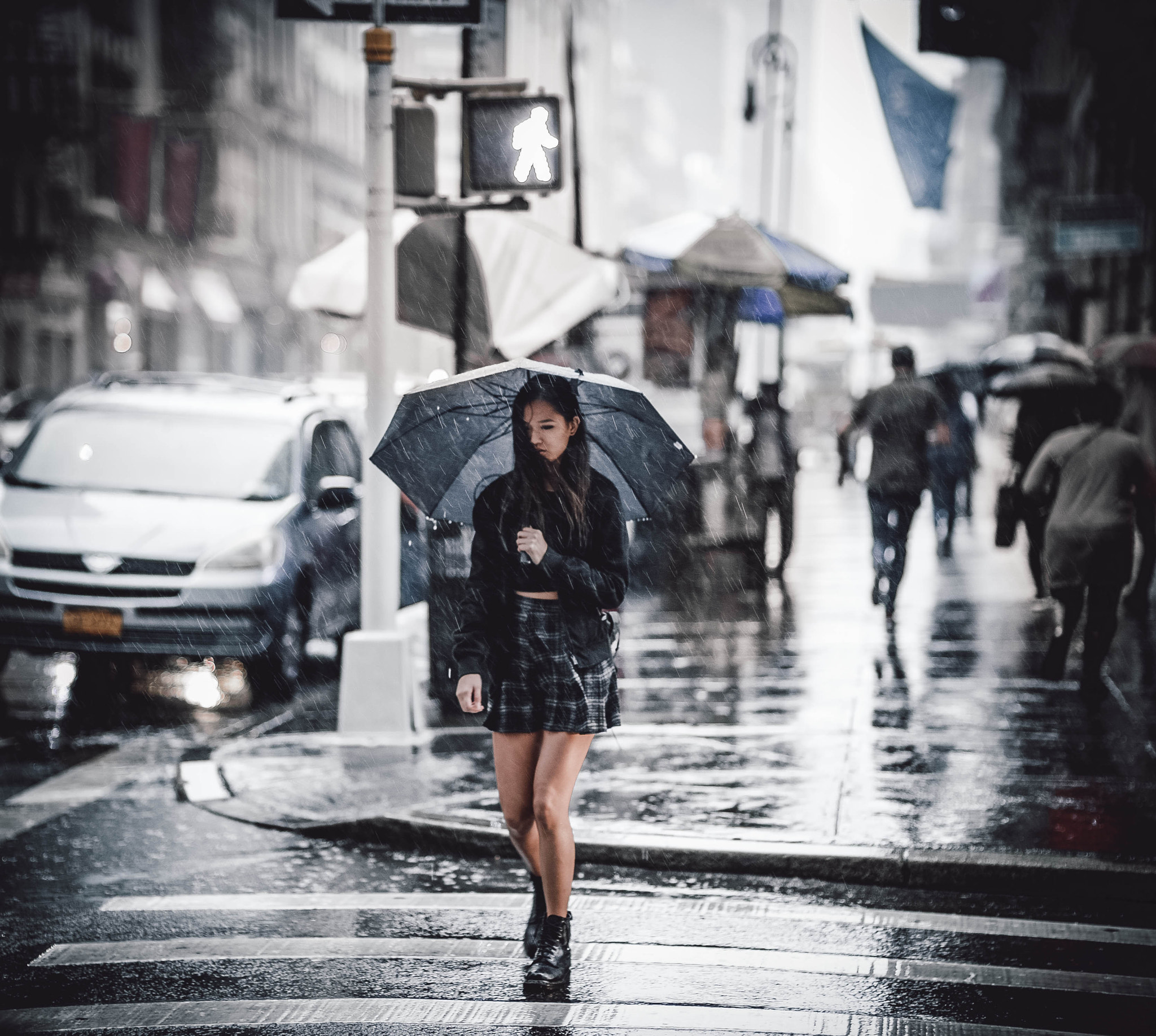 Nikon Df sample photo. Umbrella girl photography
