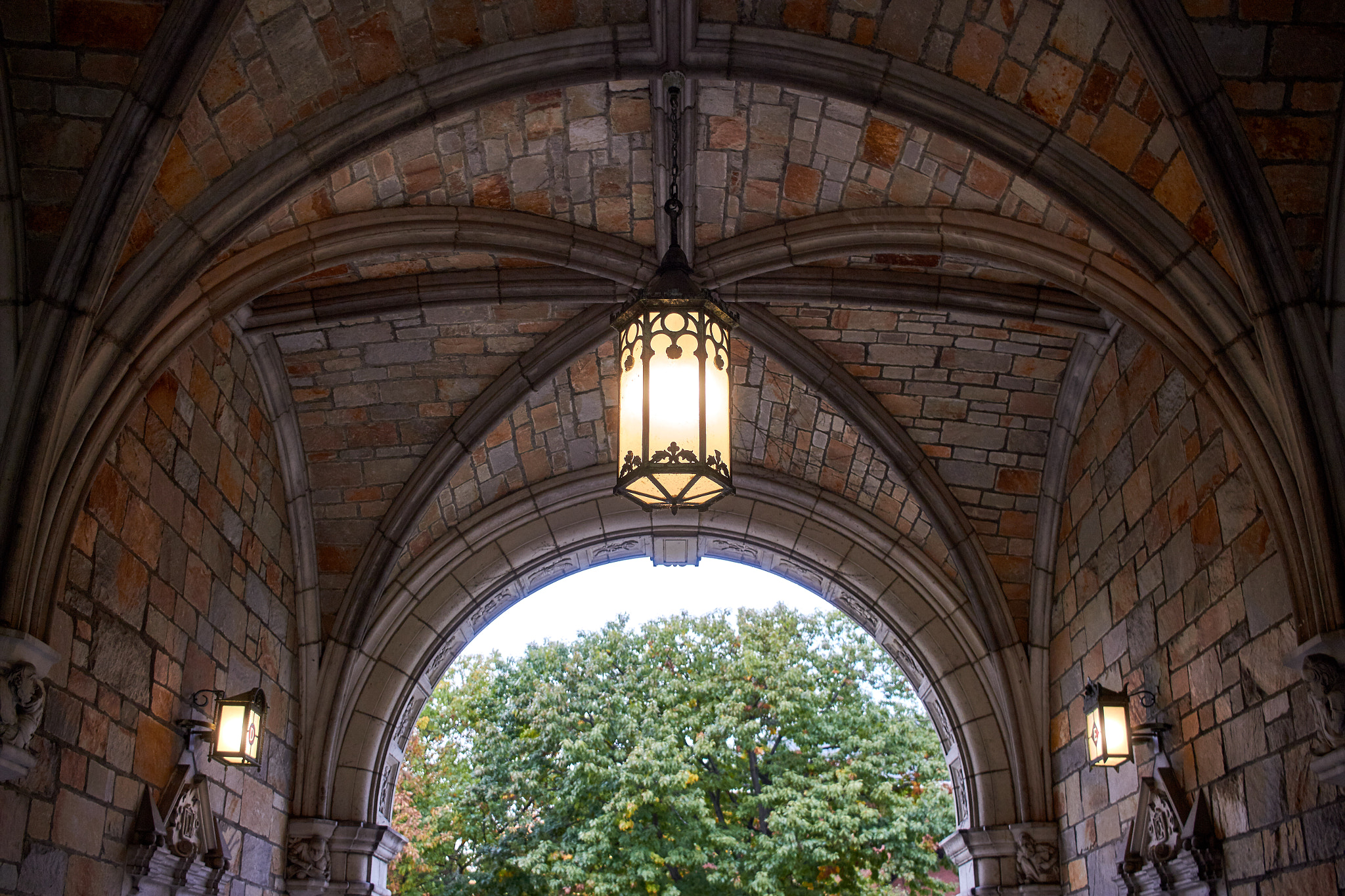 Canon EF-S 24mm F2.8 STM sample photo. Evening lights at law quad umich photography