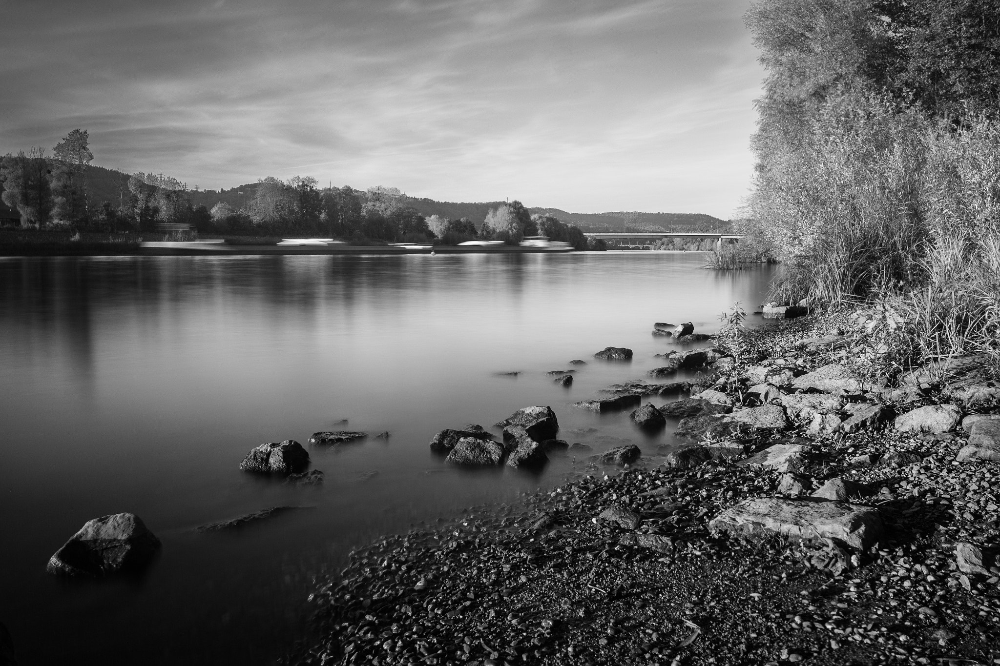 Canon EF 24mm F2.8 IS USM sample photo. Evening river photography