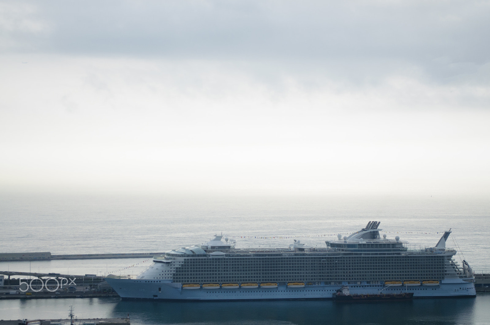 Nikon D300S sample photo. Luxury cruise liner in the port of barcelona photography