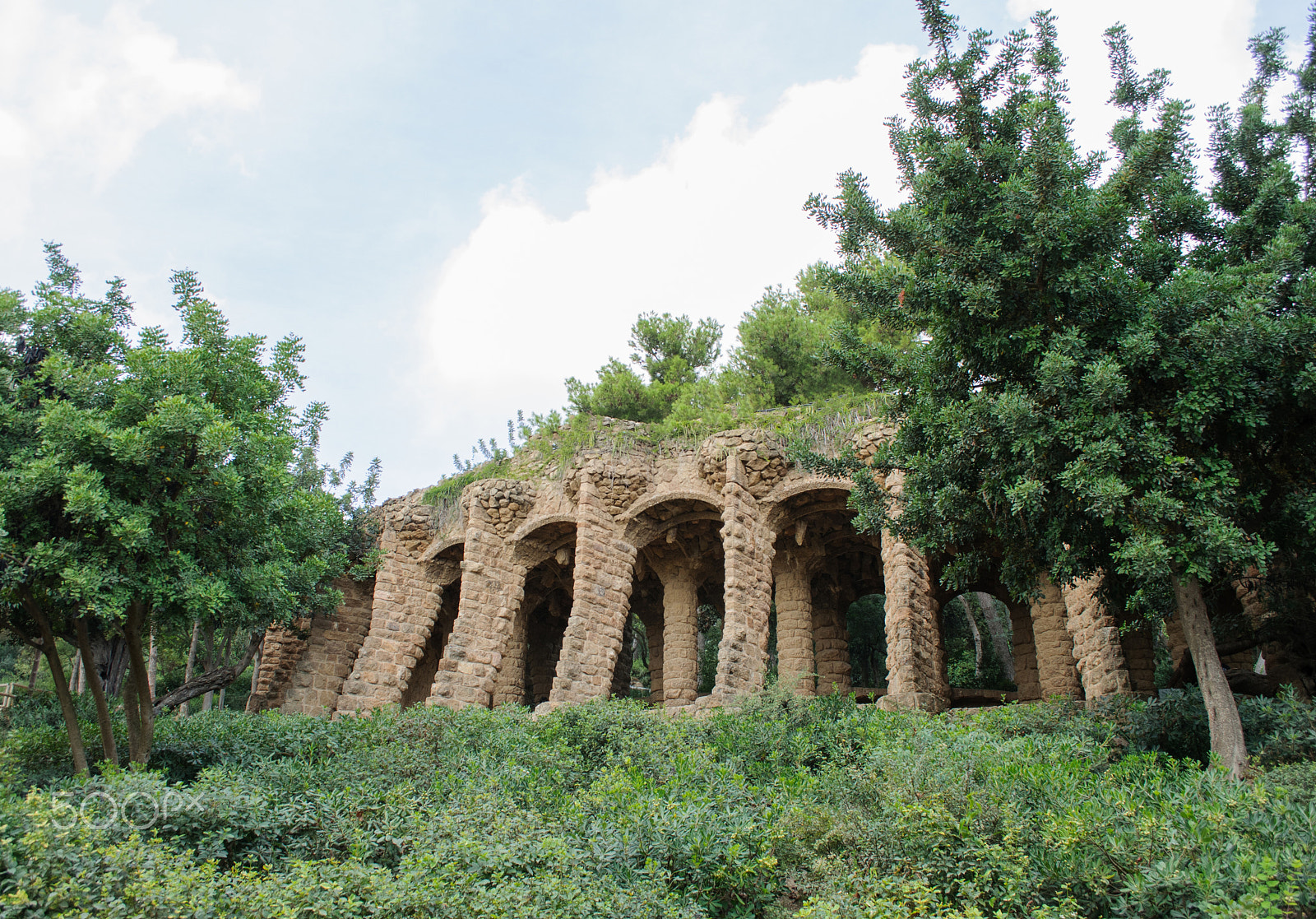 Nikon D300S sample photo. Columns in park guell designed by antoni gaudi in barcelona spain photography