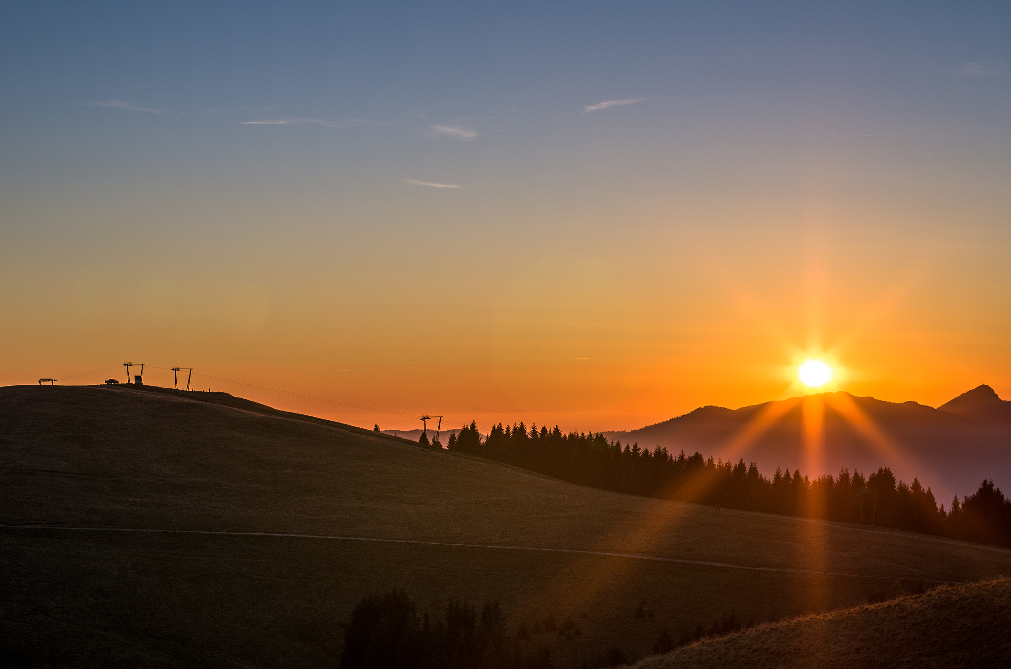 Pentax K-5 IIs sample photo. Alps sunset photography