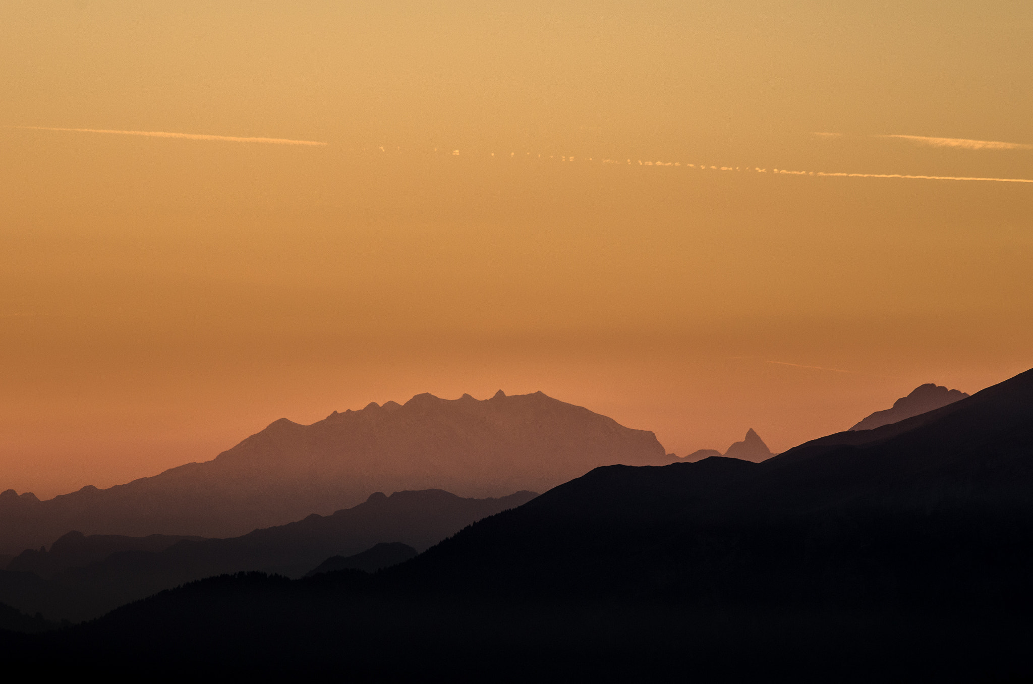 Pentax K-5 IIs sample photo. Alps sunset photography