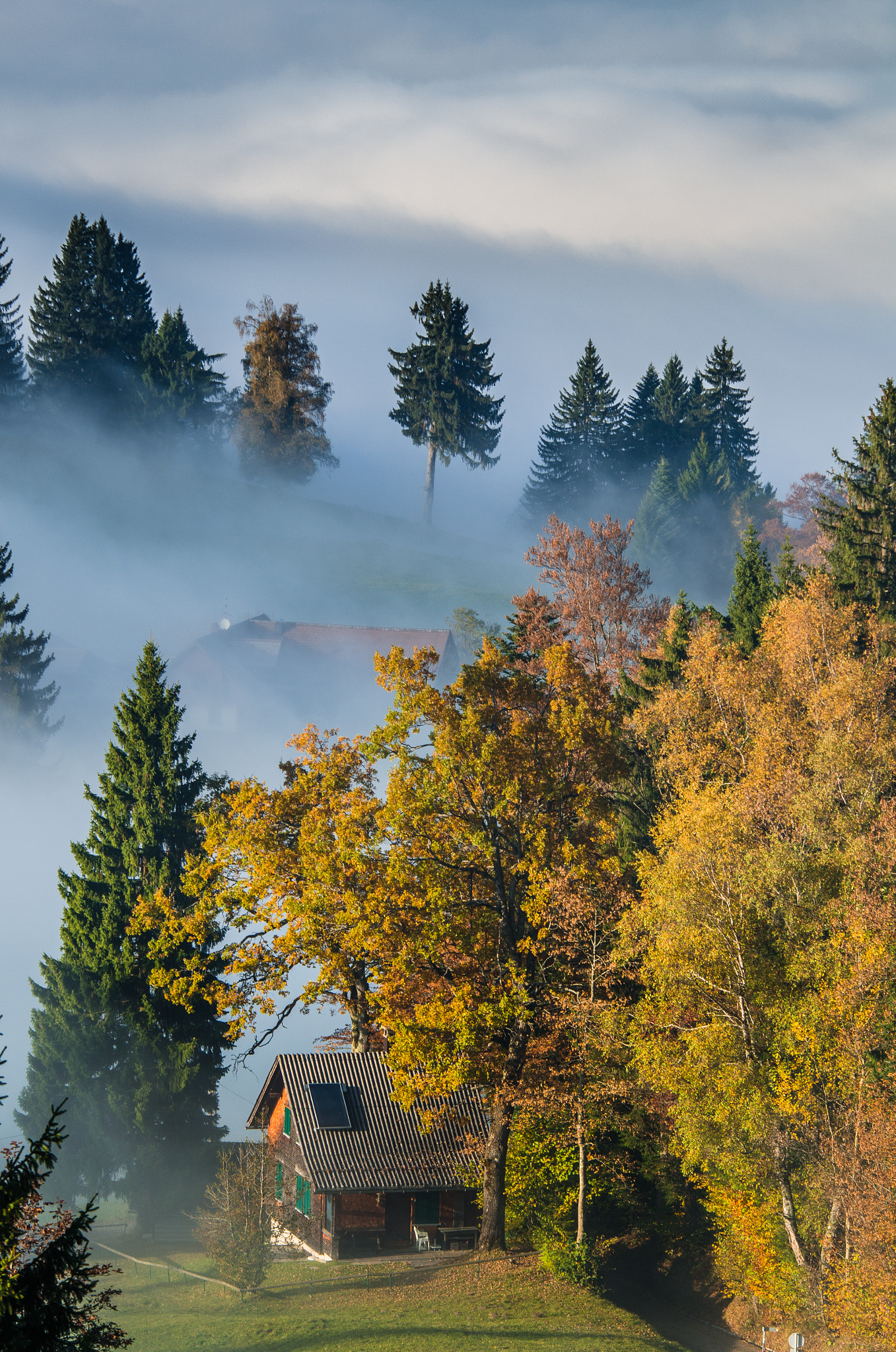 Sigma 70-200mm F2.8 EX DG OS HSM sample photo. Nebelgrenze photography