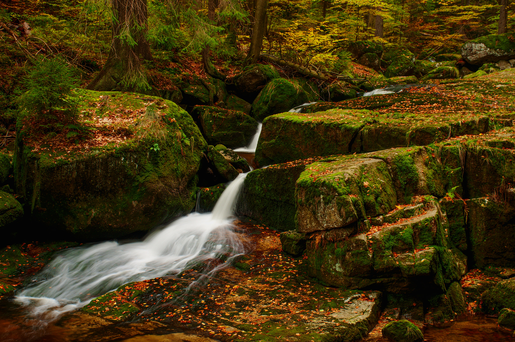 Nikon D5000 sample photo. Waterfall in jedlová valley photography