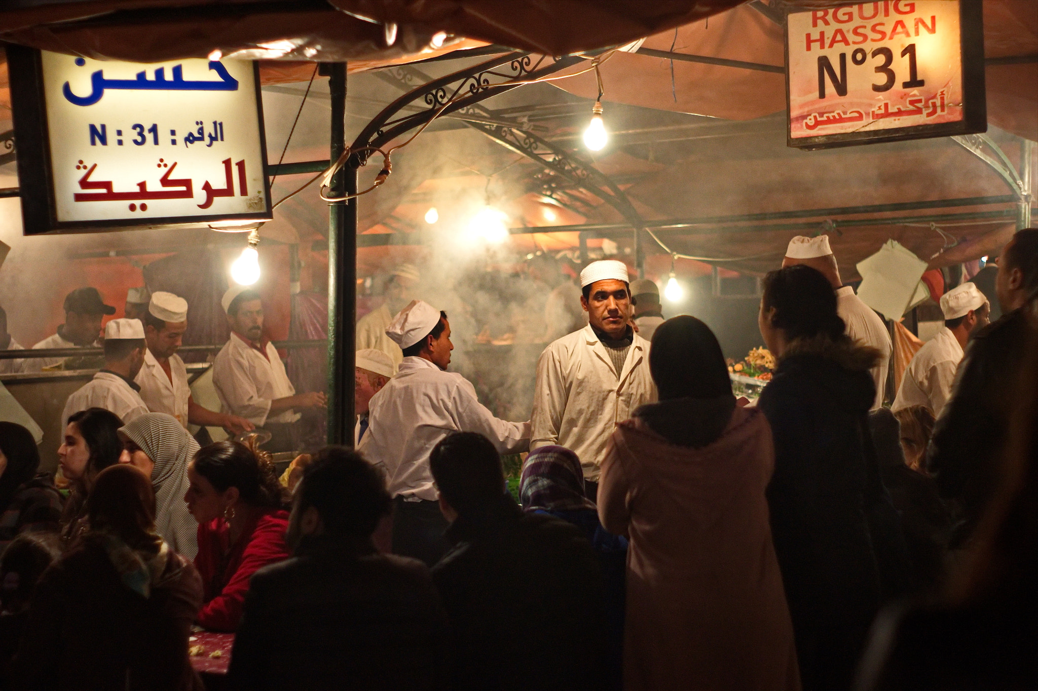 Sony Alpha DSLR-A700 + Minolta AF 50mm F1.7 sample photo. Jemaa el fna food stall 31 photography