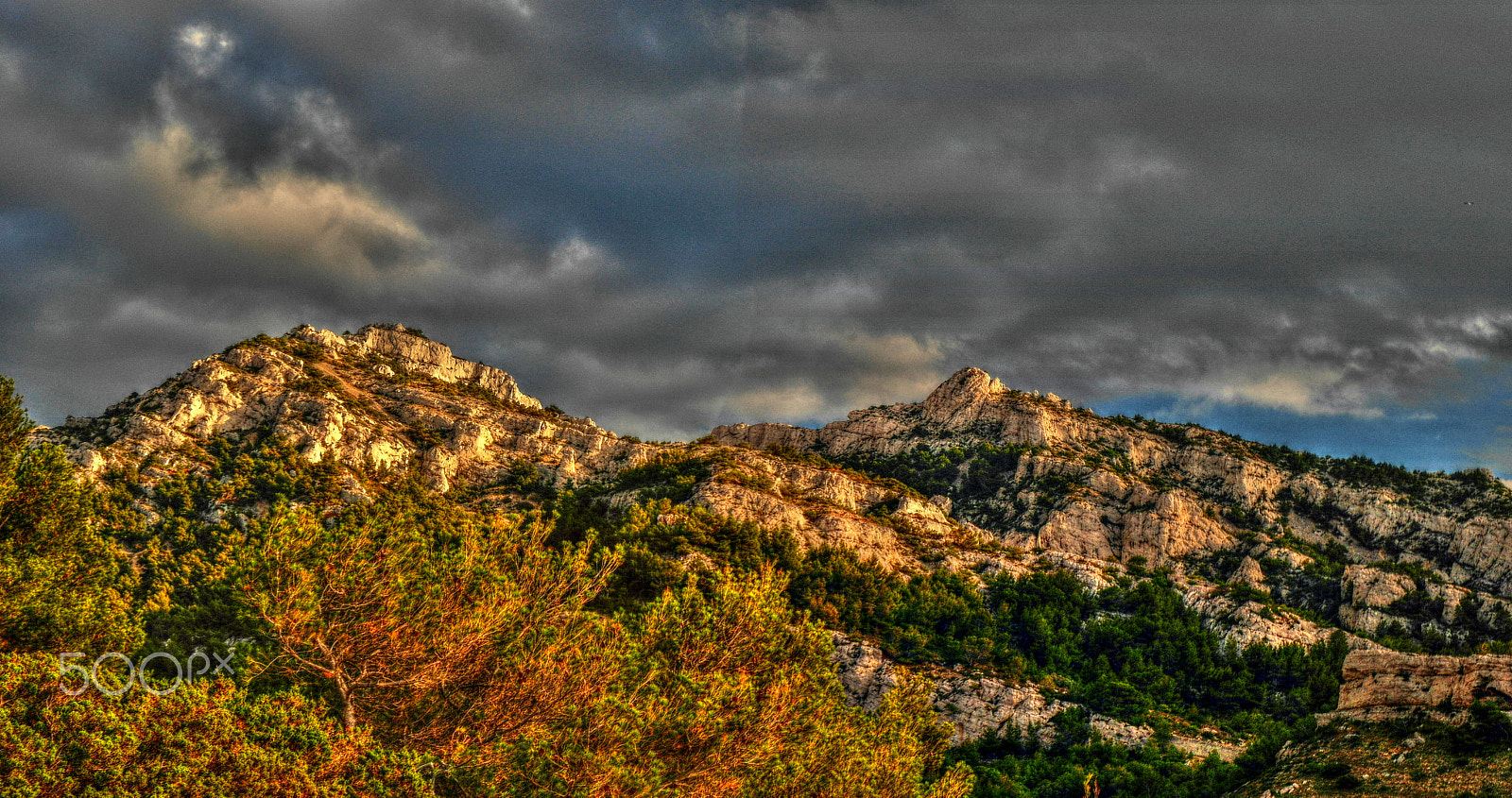 Samsung EX1 sample photo. Sunset over the park nationale calanques photography