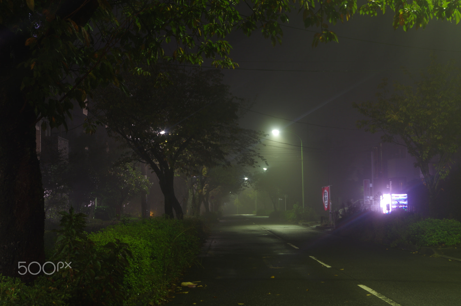 smc PENTAX-DA L 18-55mm F3.5-5.6 sample photo. Night fog photography