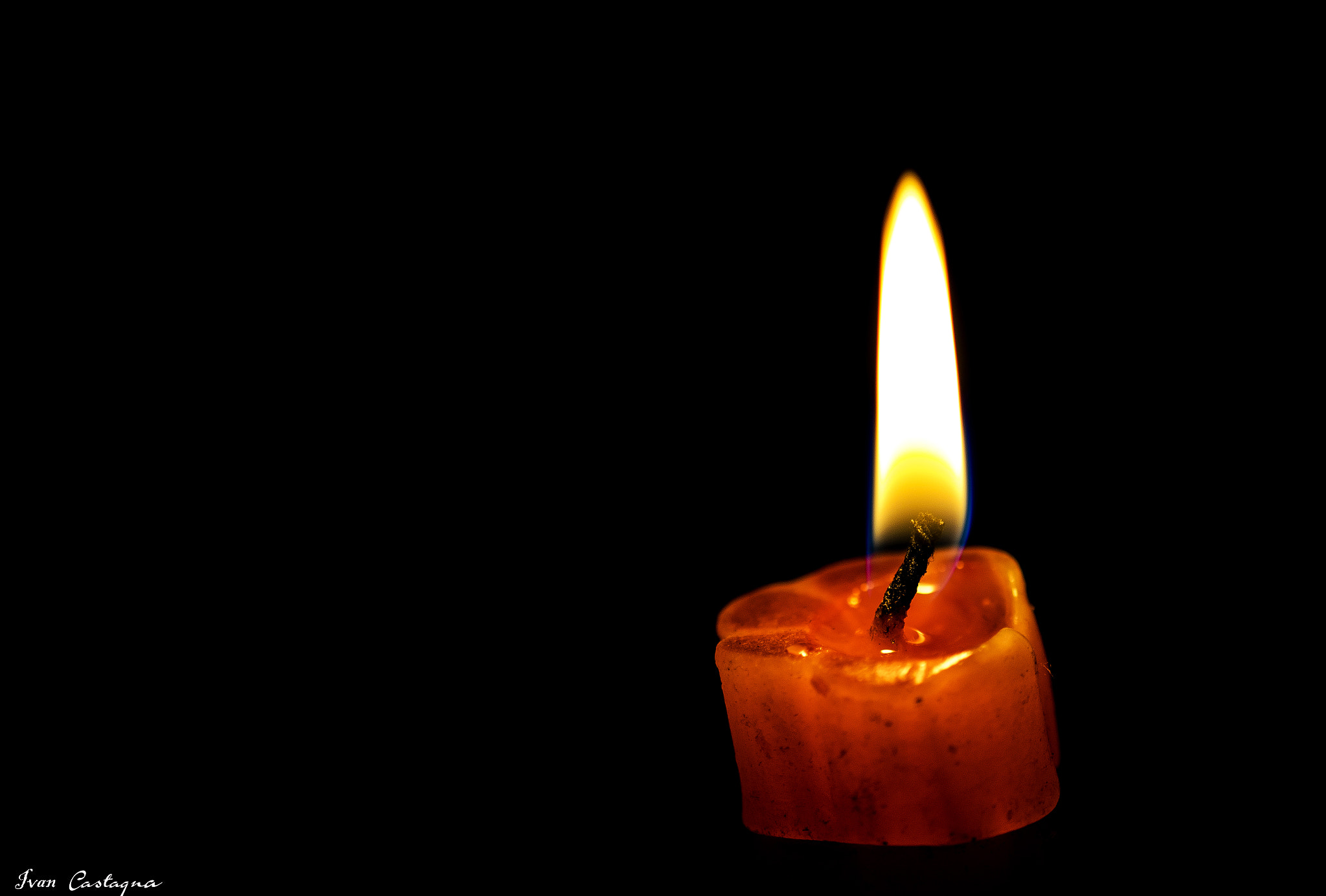 Sigma 105mm F2.8 EX DG OS HSM sample photo. Candle in the dark photography
