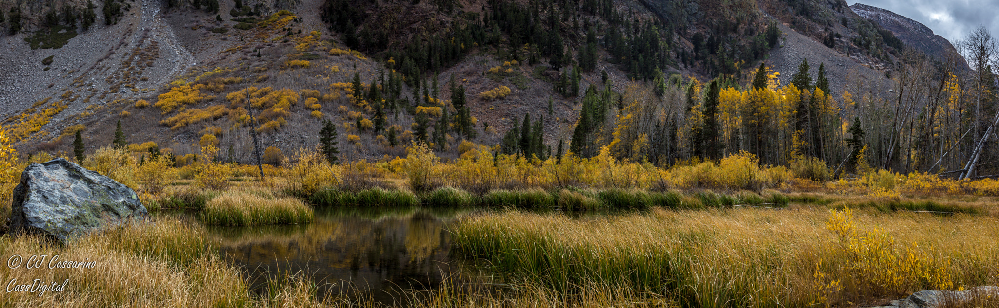 Canon EF 28-135mm F3.5-5.6 IS USM sample photo. Fall colors panorama photography
