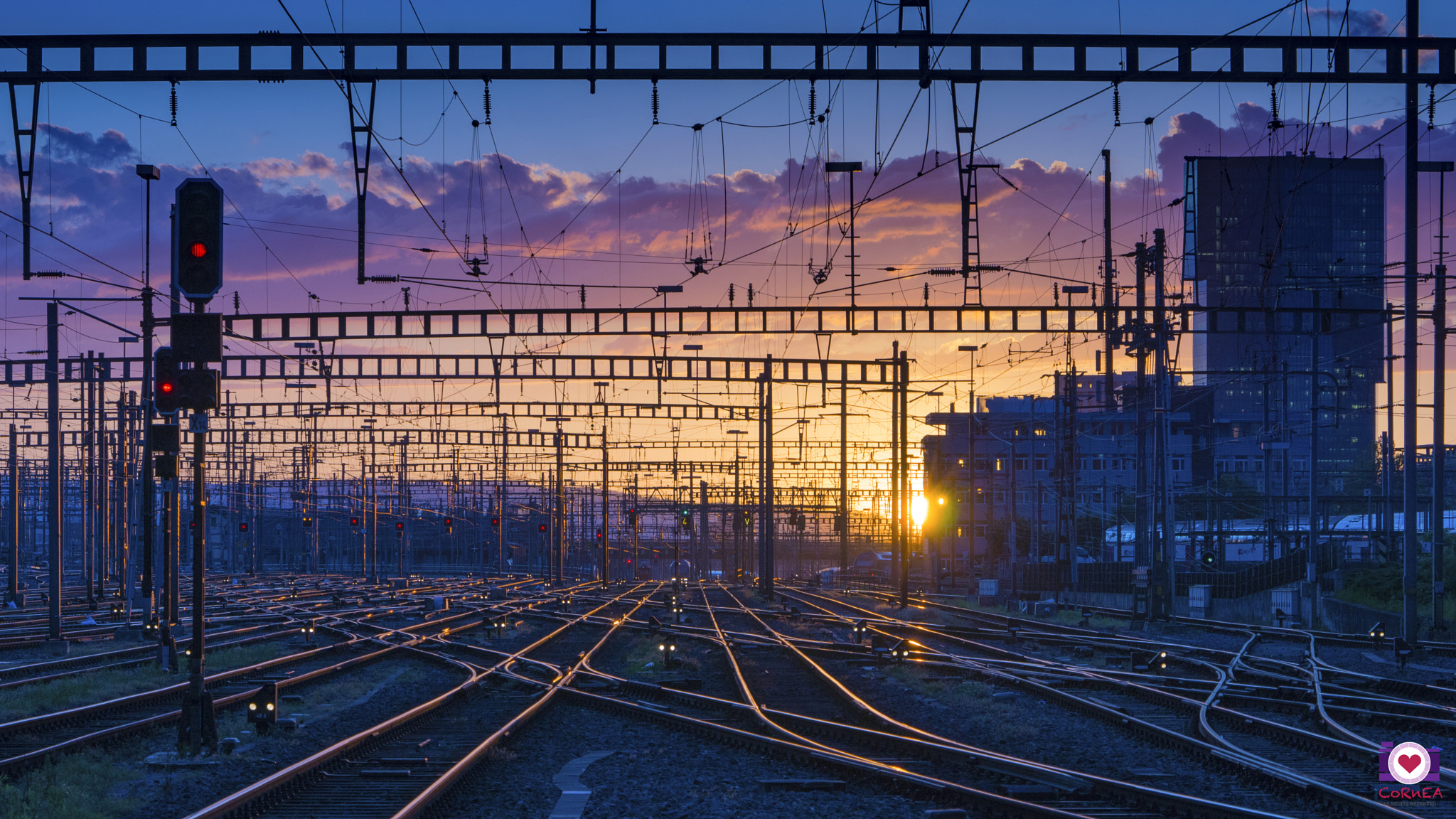 Sony E 18-200mm F3.5-6.3 OSS sample photo. Magic hour at zurich train station photography