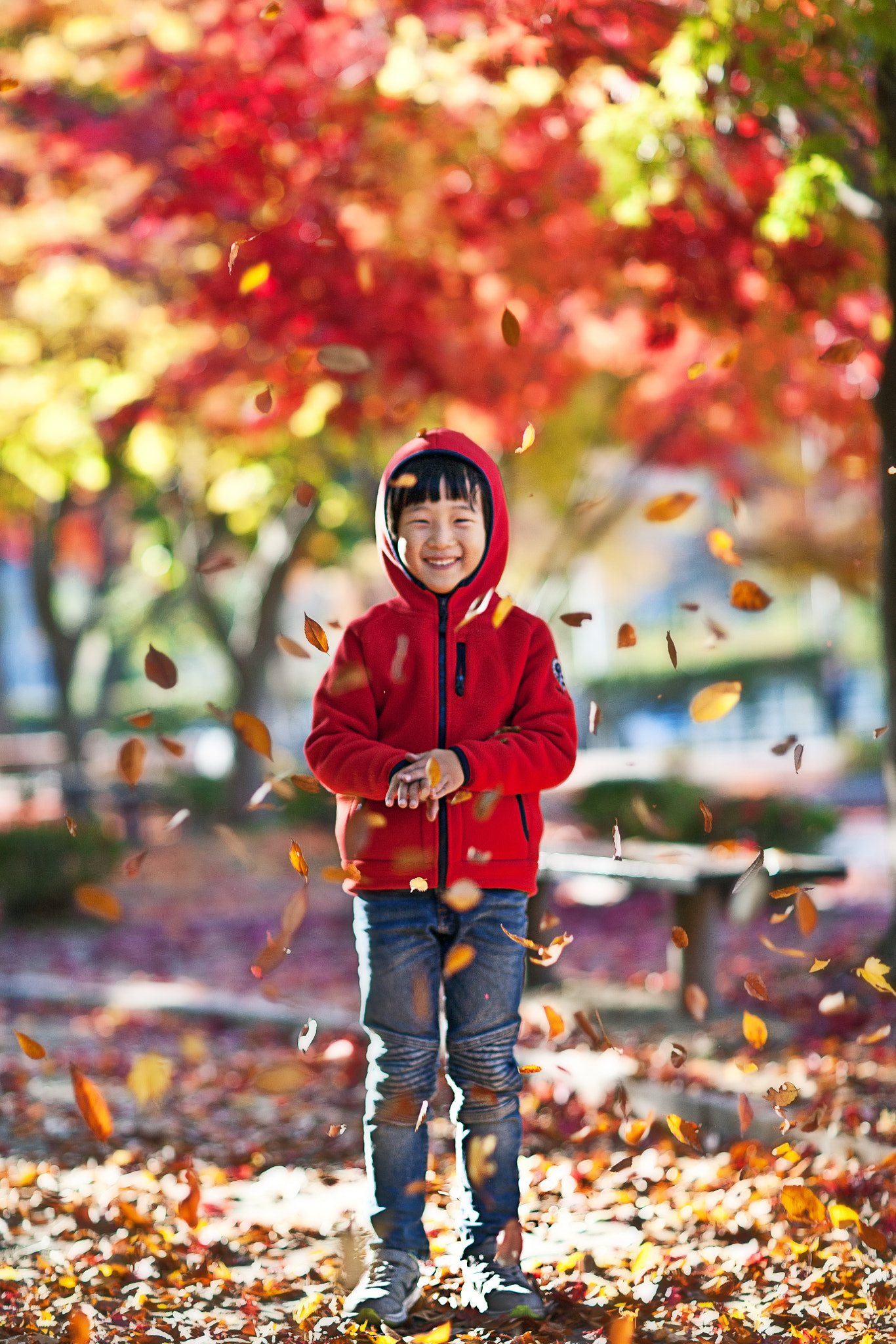 Canon EOS 5D sample photo. Autumn play photography