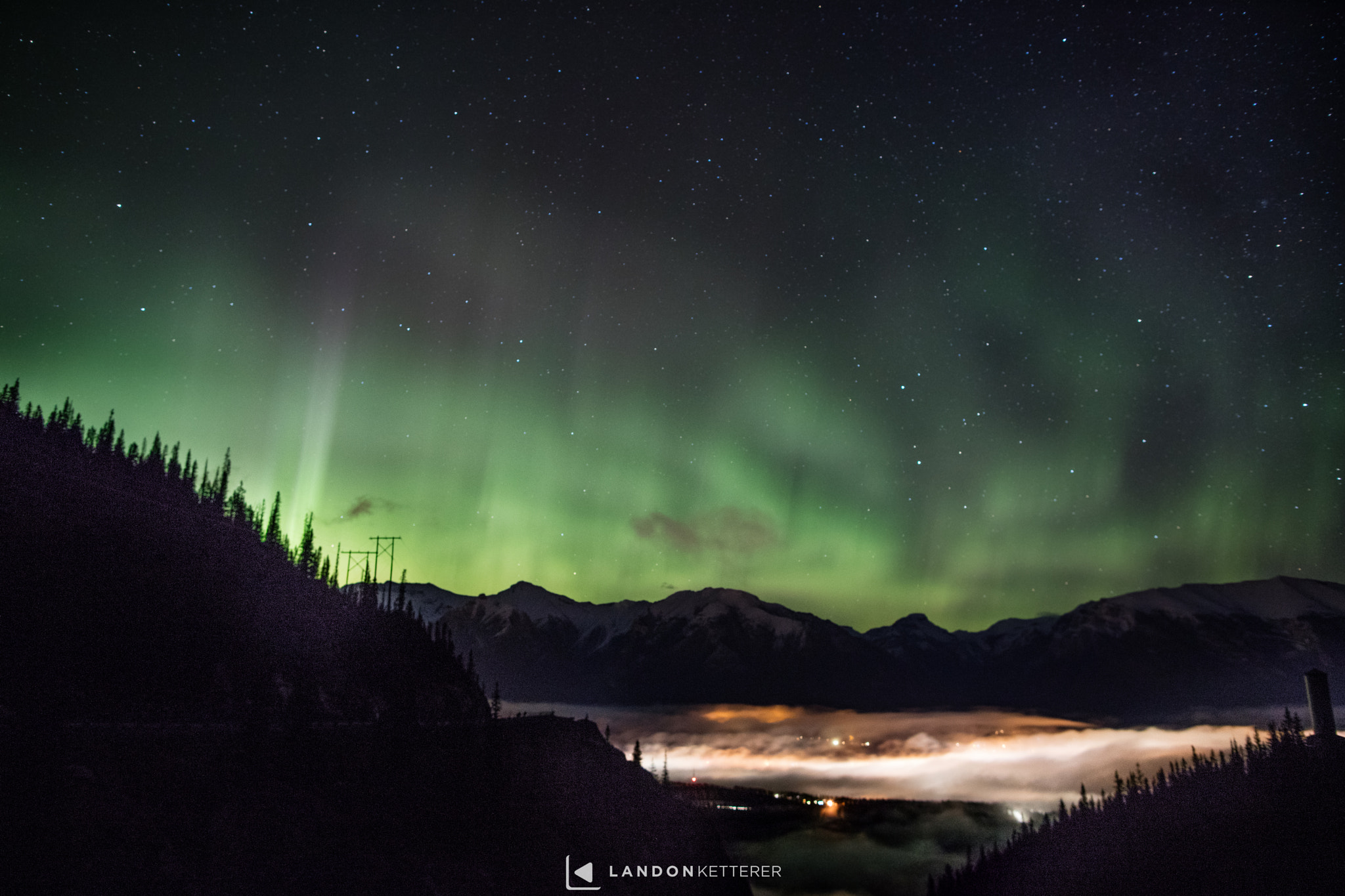 Canon EOS 5DS + Canon EF 24mm F1.4L II USM sample photo. Bow valley under lights photography
