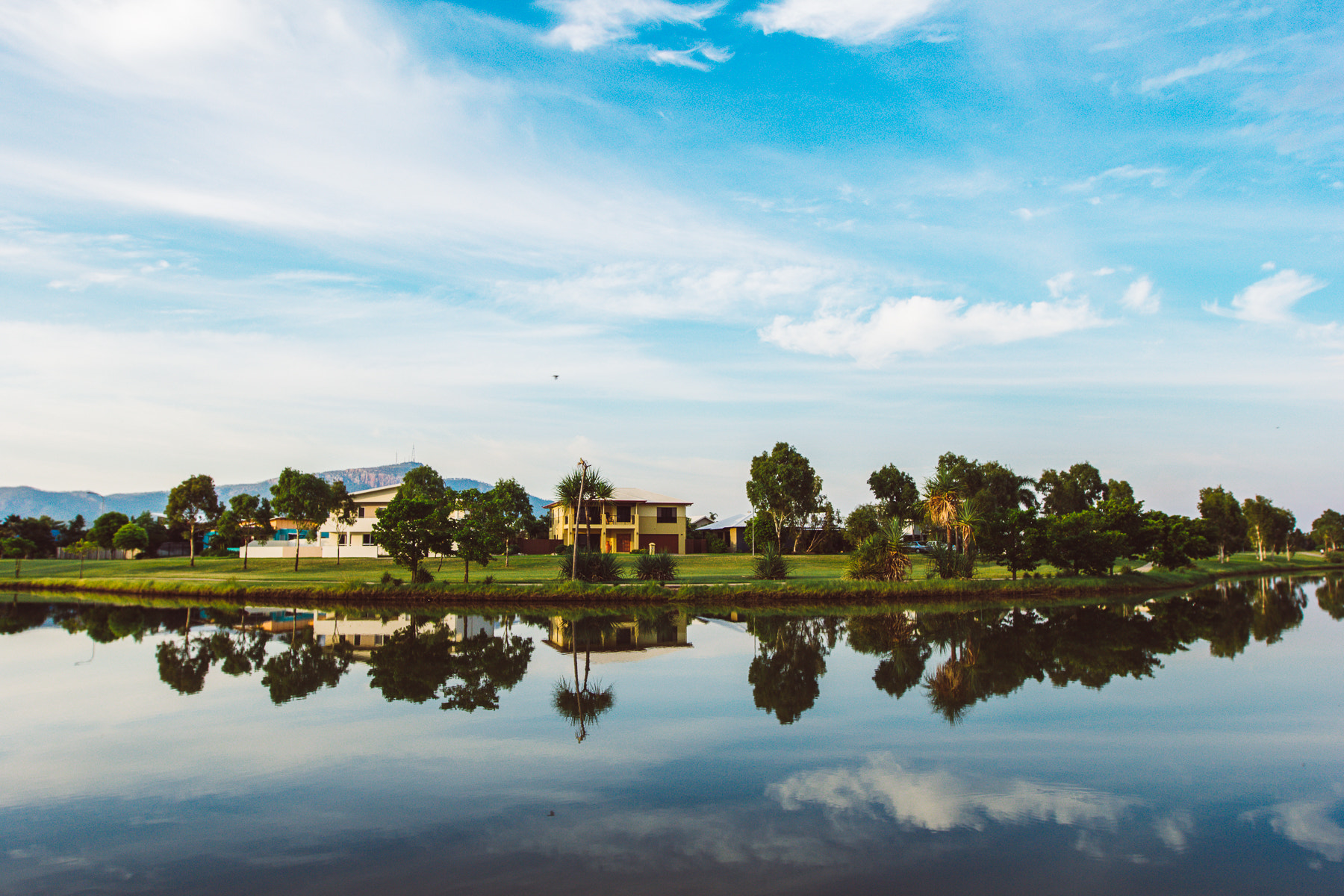 Canon EF 16-35mm F2.8L II USM sample photo. Blue sky house photography