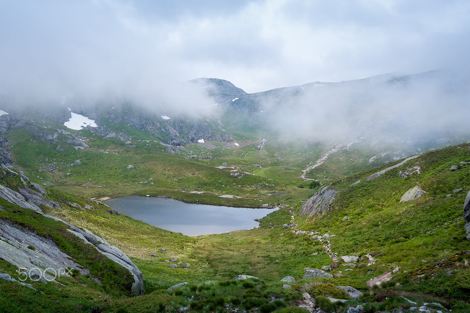 Nikon D3S sample photo. Small mountain lake on the hiking route to kjeragbolten. photography