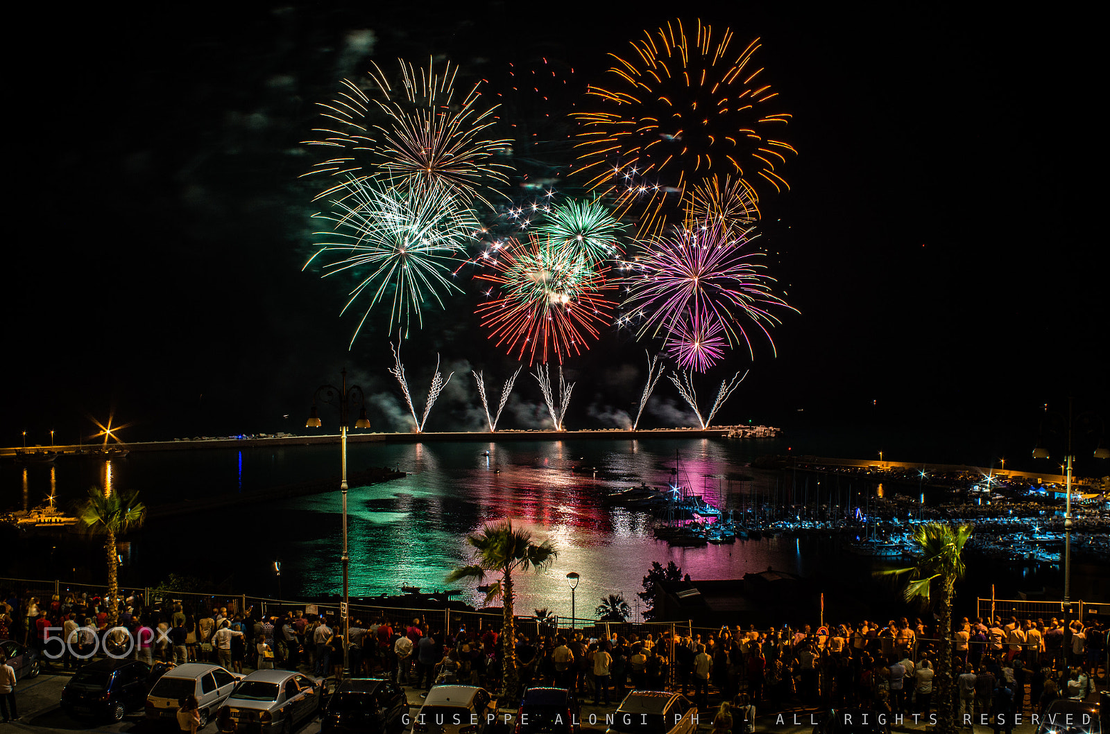 Pentax K-30 sample photo. Fireworks reflections photography