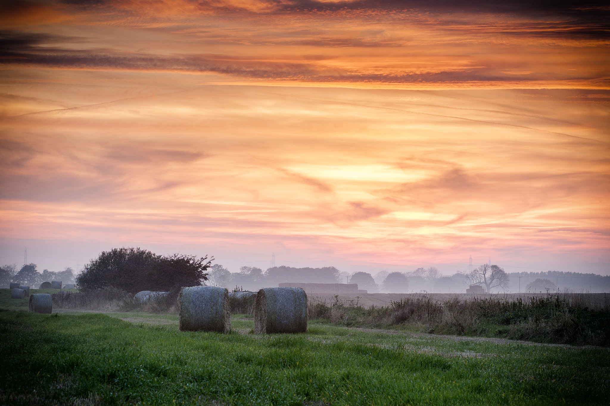 Canon EOS-1D Mark II sample photo. Foggy sunset photography