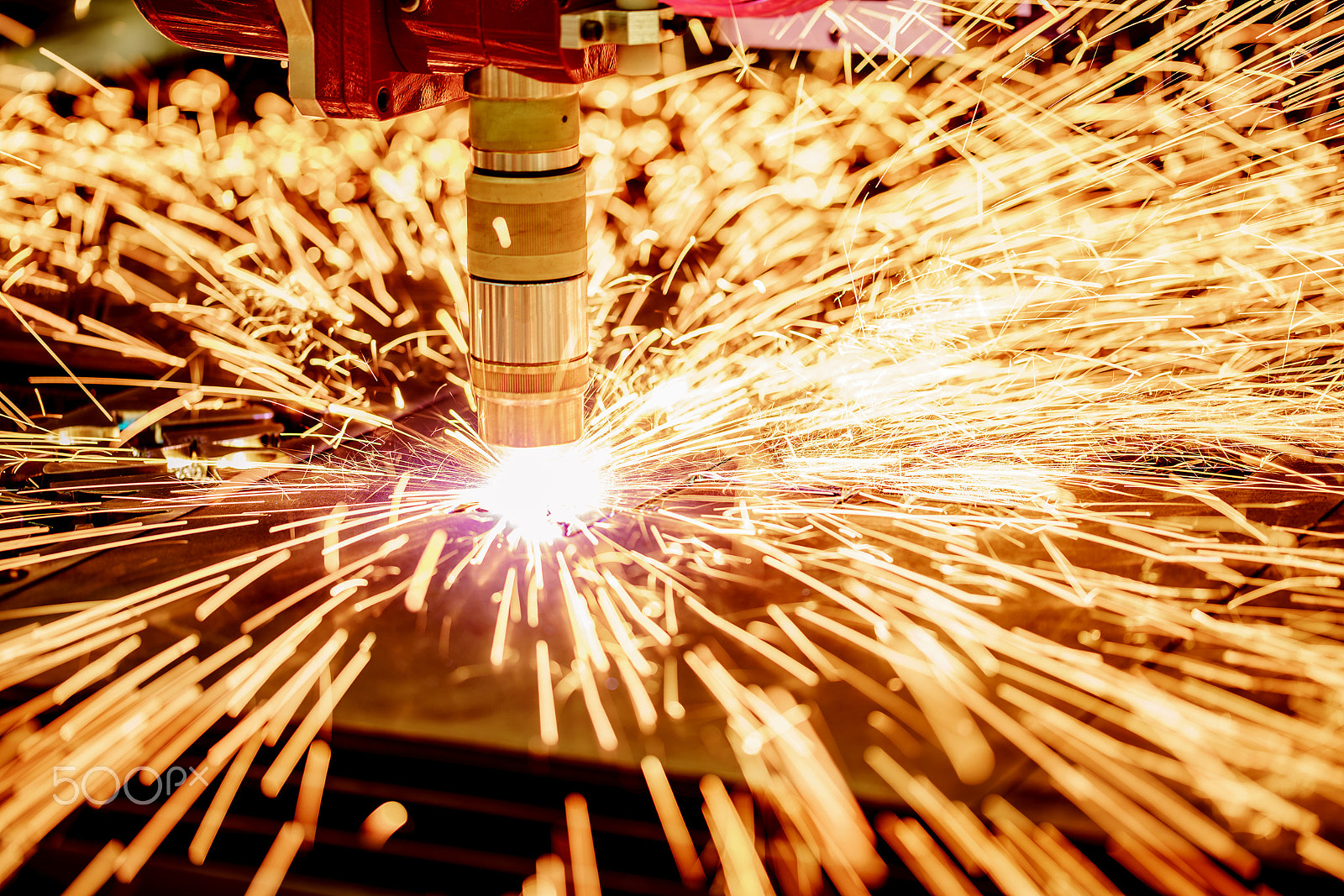 Canon EF 100mm F2.8L Macro IS USM sample photo. Cnc laser plasma cutting of metal, modern industrial technology. photography