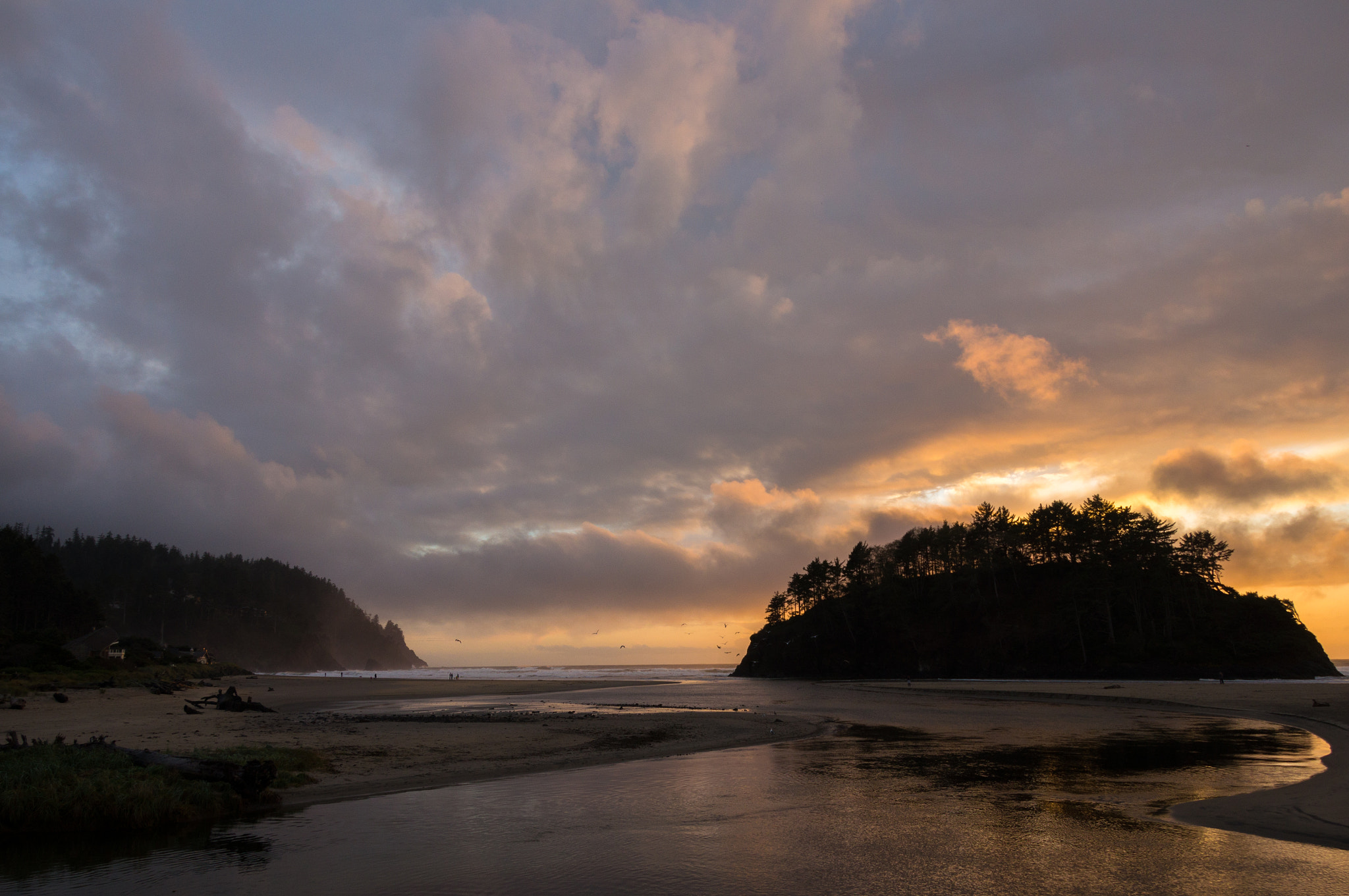 Sony SLT-A55 (SLT-A55V) sample photo. Neskowin sunset photography