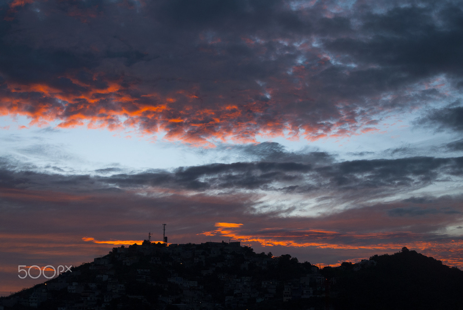 Nikon D200 sample photo. Beautiful sunset. color clouds in guatemala photography