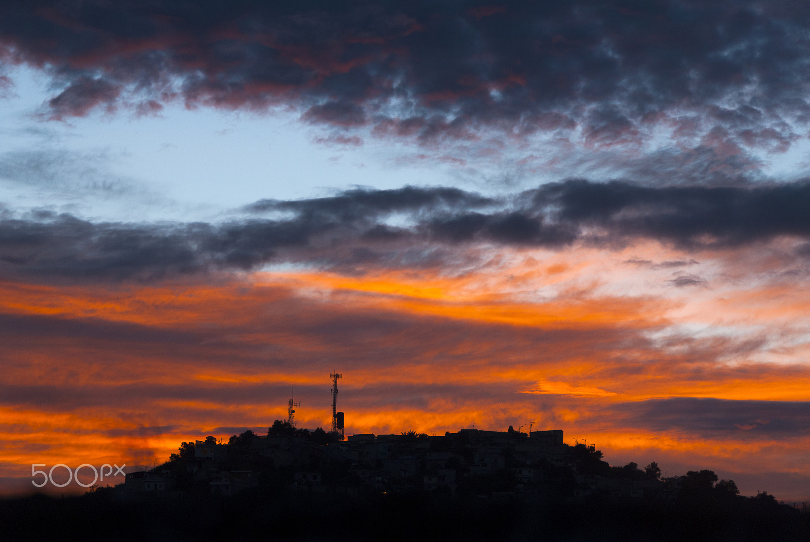 Nikon D200 sample photo. Beautiful sunset. color clouds in guatemala photography