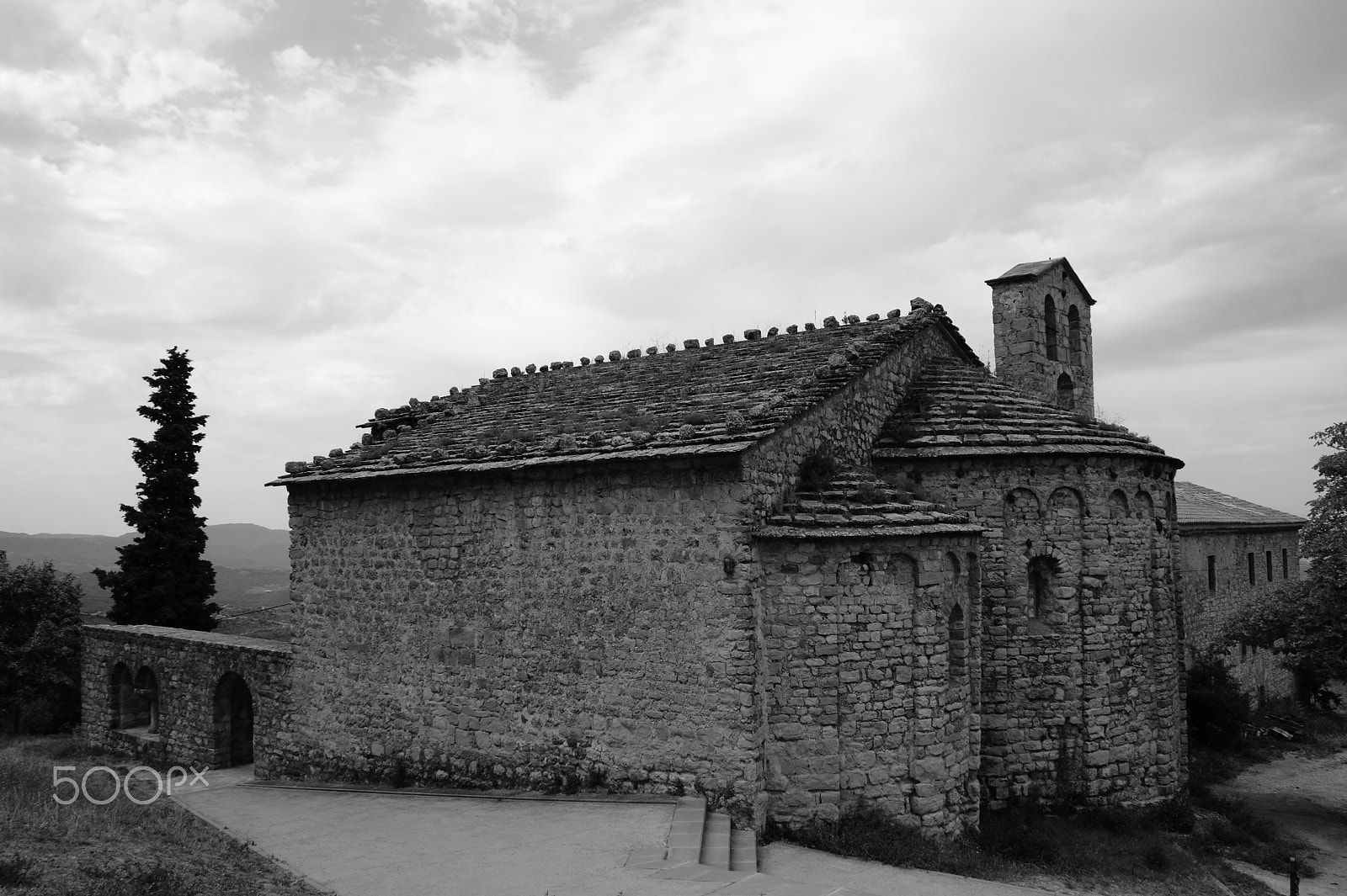 Sony Alpha DSLR-A350 sample photo. Old chirch in montserrat, catalonia photography