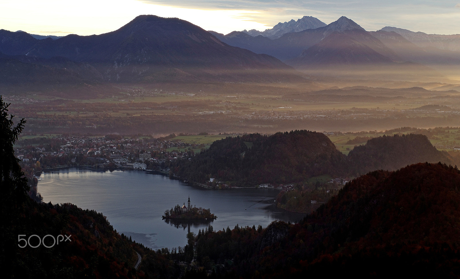 Pentax K-50 sample photo. Lake bled view from hotunjski vrh photography