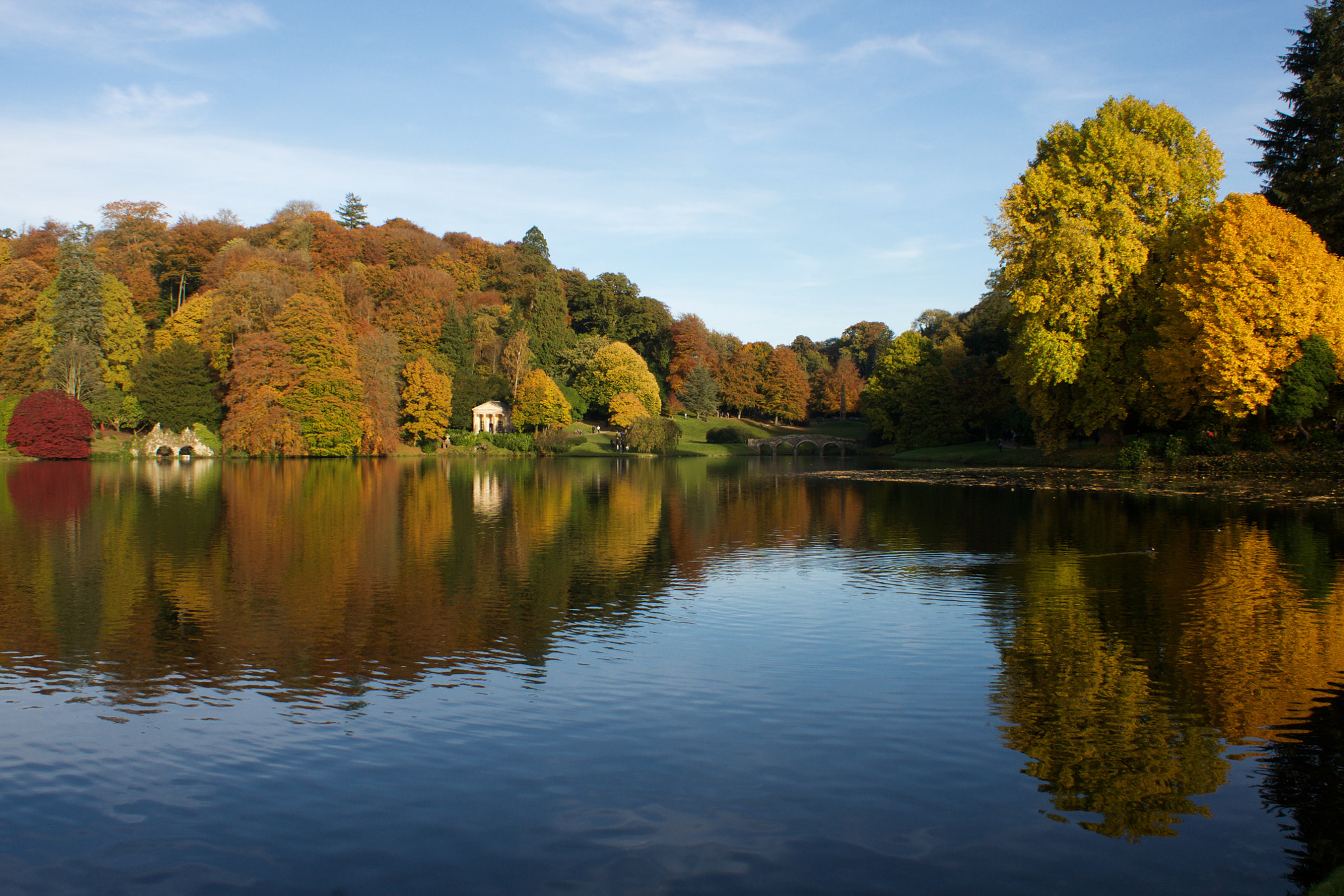 Sony Alpha DSLR-A700 sample photo. Autumnal stourhead photography