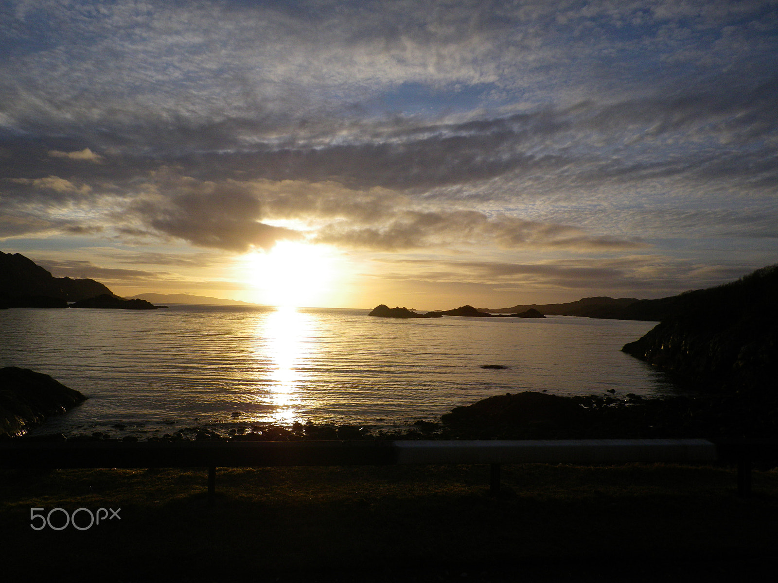 Pentax Optio P80 sample photo. Sunset loch nan uamh photography