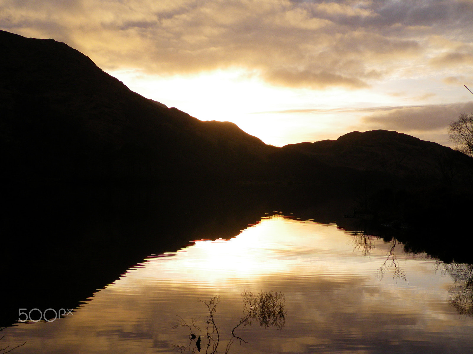 Pentax Optio P80 sample photo. Sunset on loch eilt photography