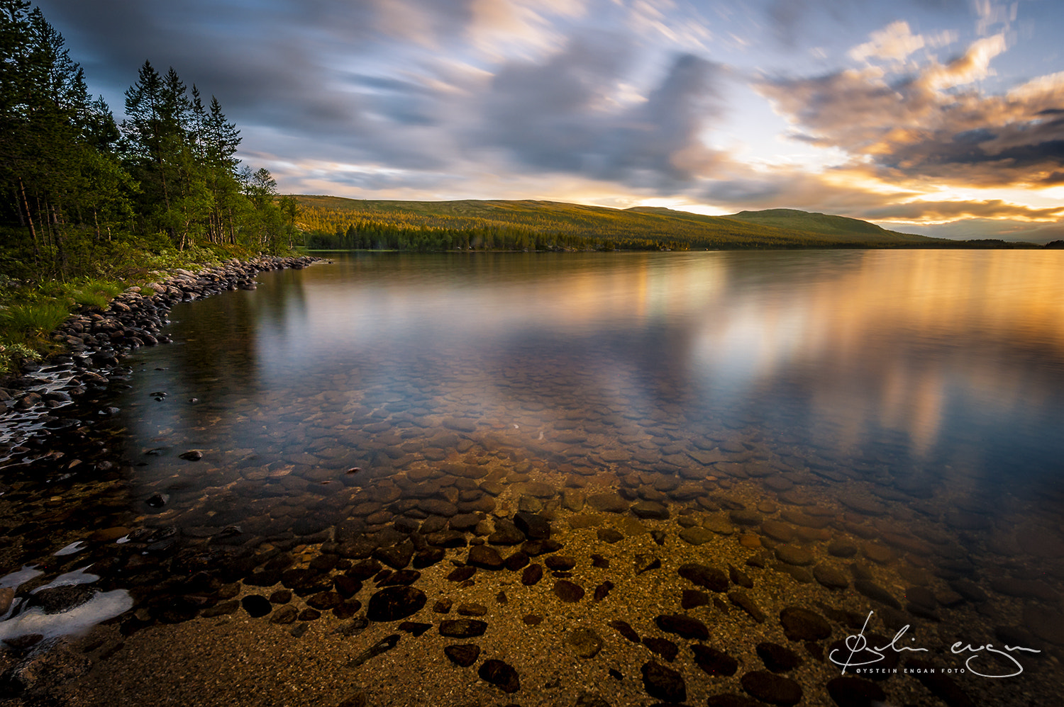 Nikon D3 sample photo. Røros sunset photography