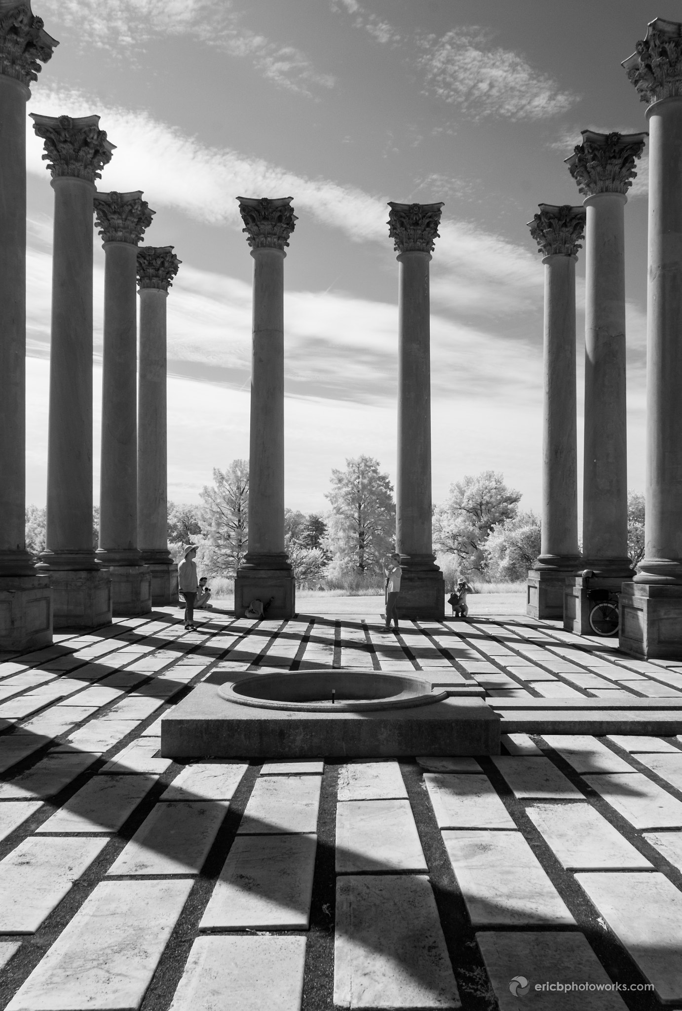 Sony Alpha NEX-5N + Sigma 19mm F2.8 EX DN sample photo. Columns at the national arboretum photography