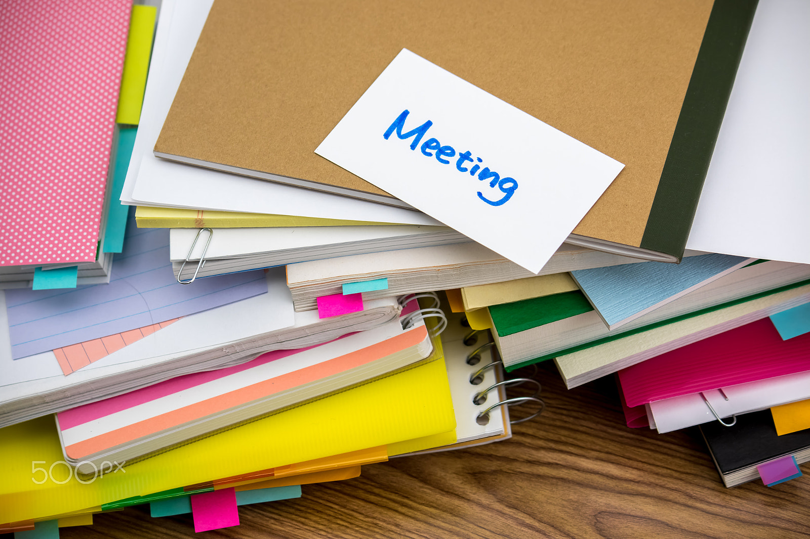 Canon EF-S 55-250mm F4-5.6 IS sample photo. Meeting; the pile of business documents on the desk photography