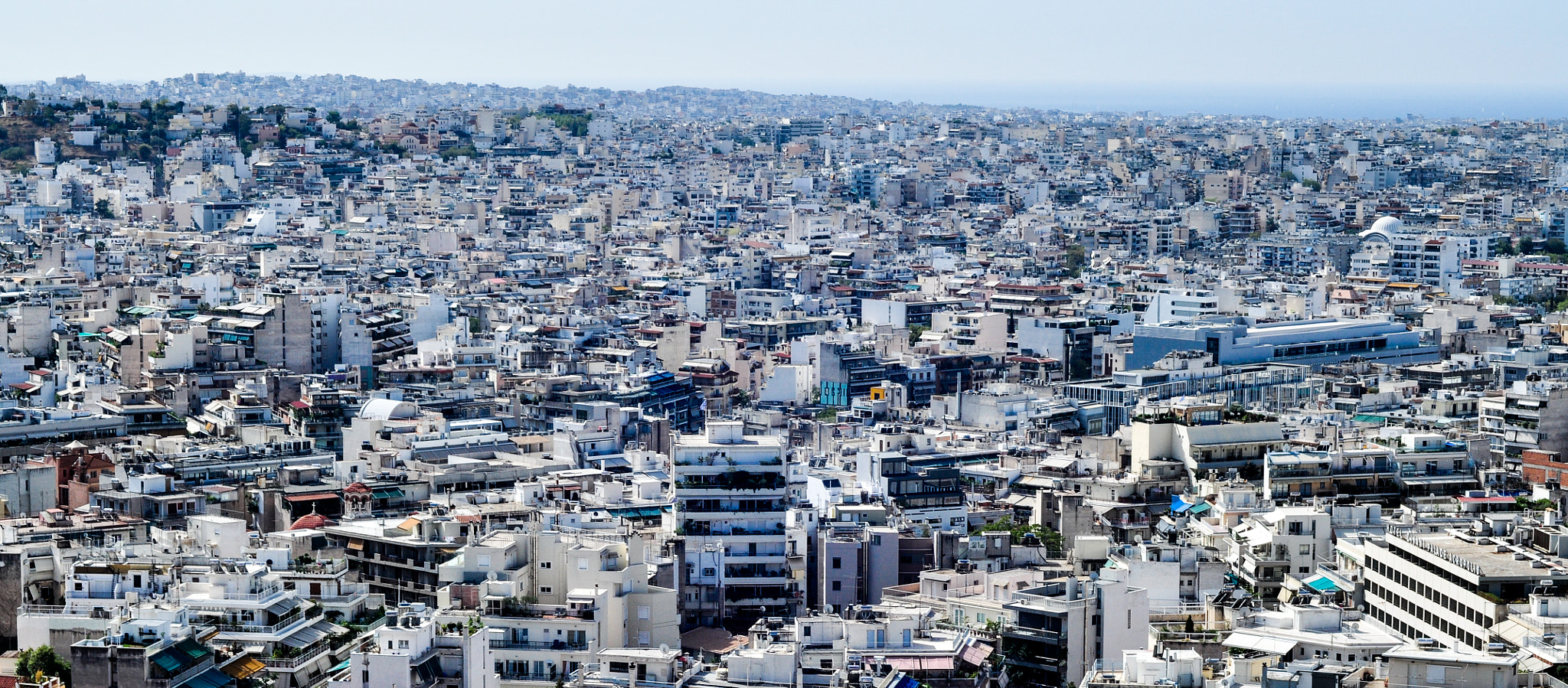 Nikon D90 + Nikon AF Nikkor 50mm F1.4D sample photo. Athens city view from acropolis photography