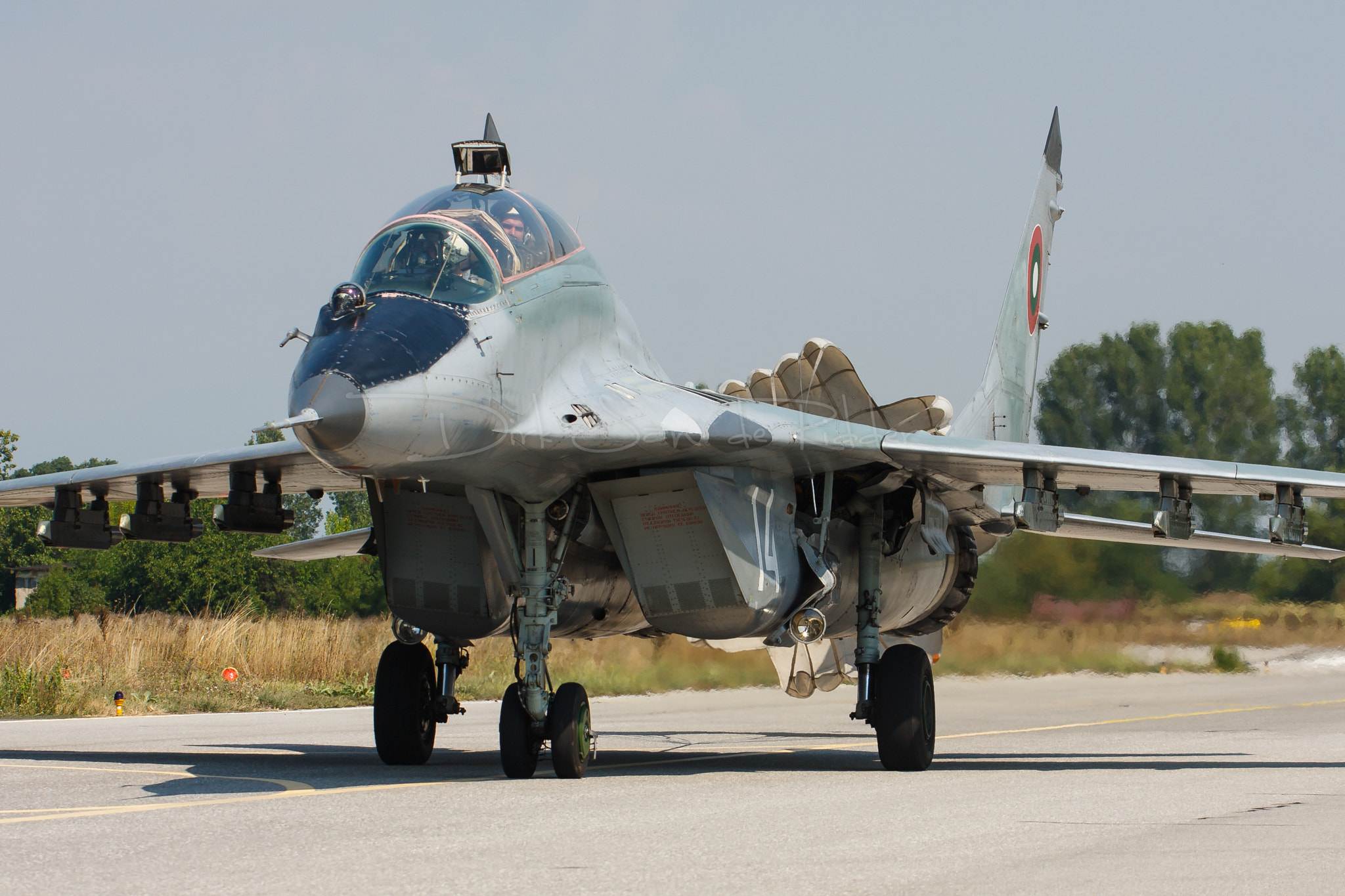 Canon EF 70-200mm F2.8L USM sample photo. Bulgarian air force mig-29ub fulcrum 14 photography