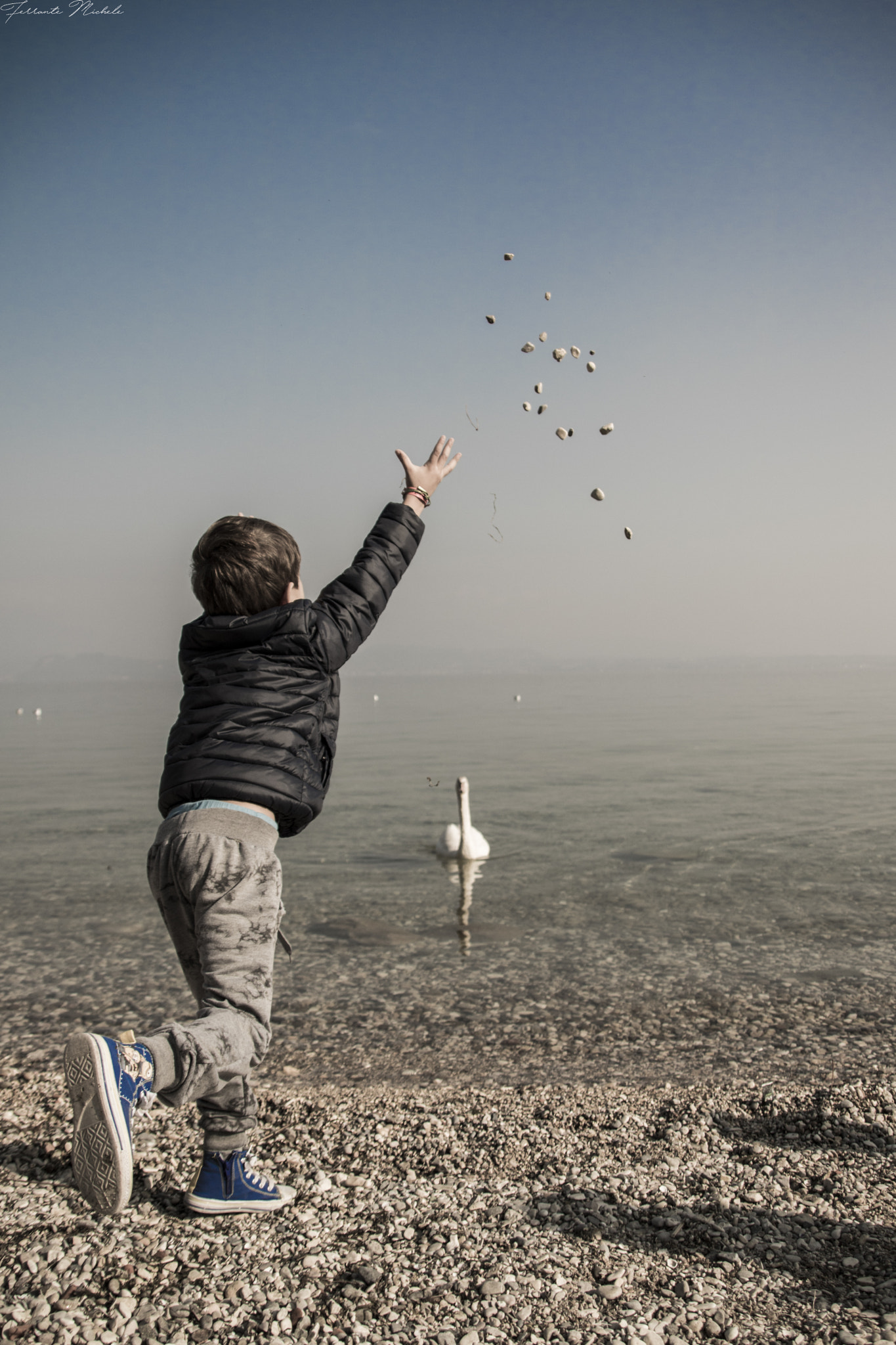 Canon EOS 760D (EOS Rebel T6s / EOS 8000D) + Canon TS-E 90mm F2.8 Tilt-Shift sample photo. Throwing stones in the lake photography