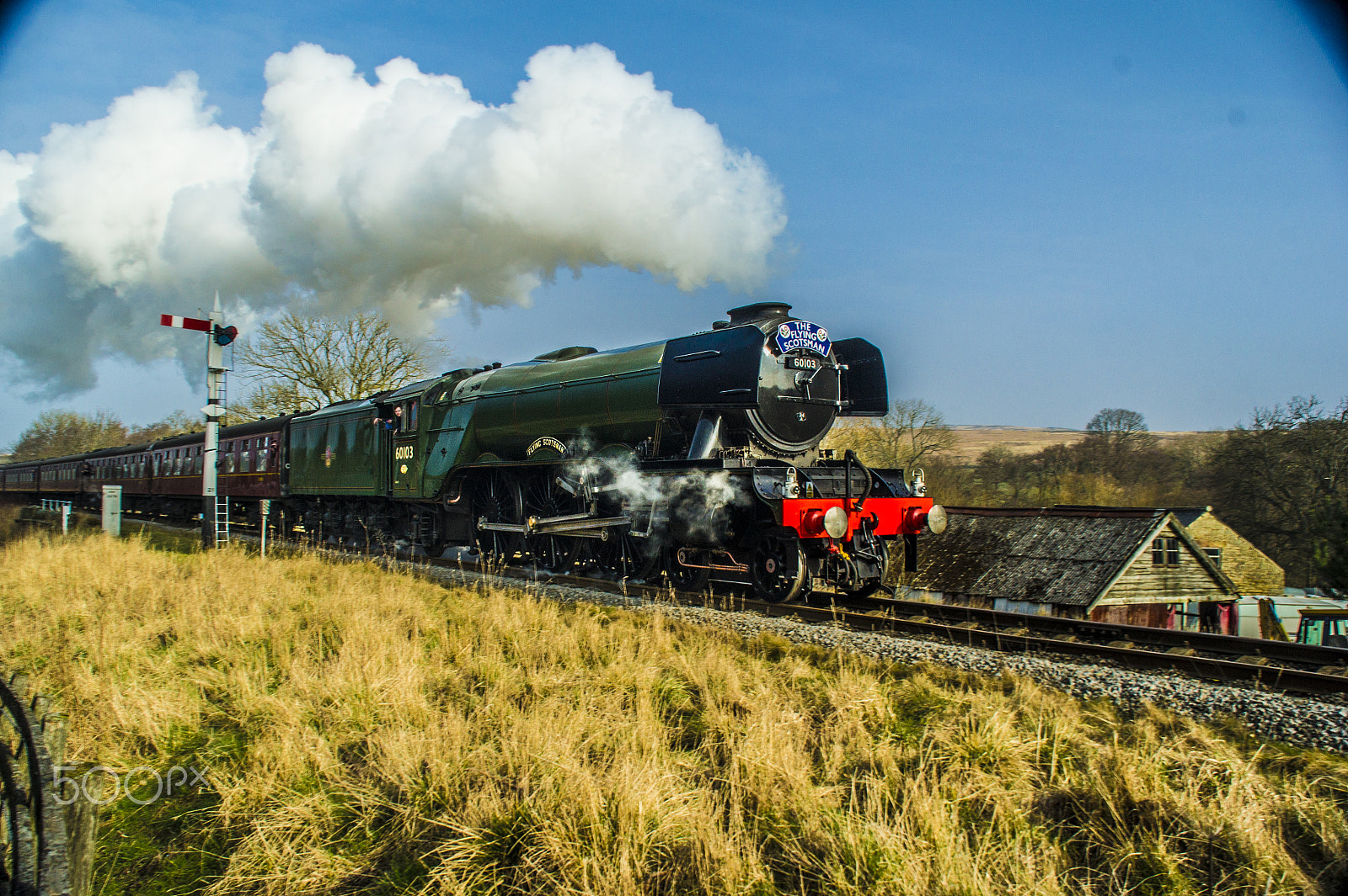 Sony Alpha DSLR-A450 + Sigma 18-200mm F3.5-6.3 DC sample photo. A3 locomotive flying scotsman, abbots farm. photography