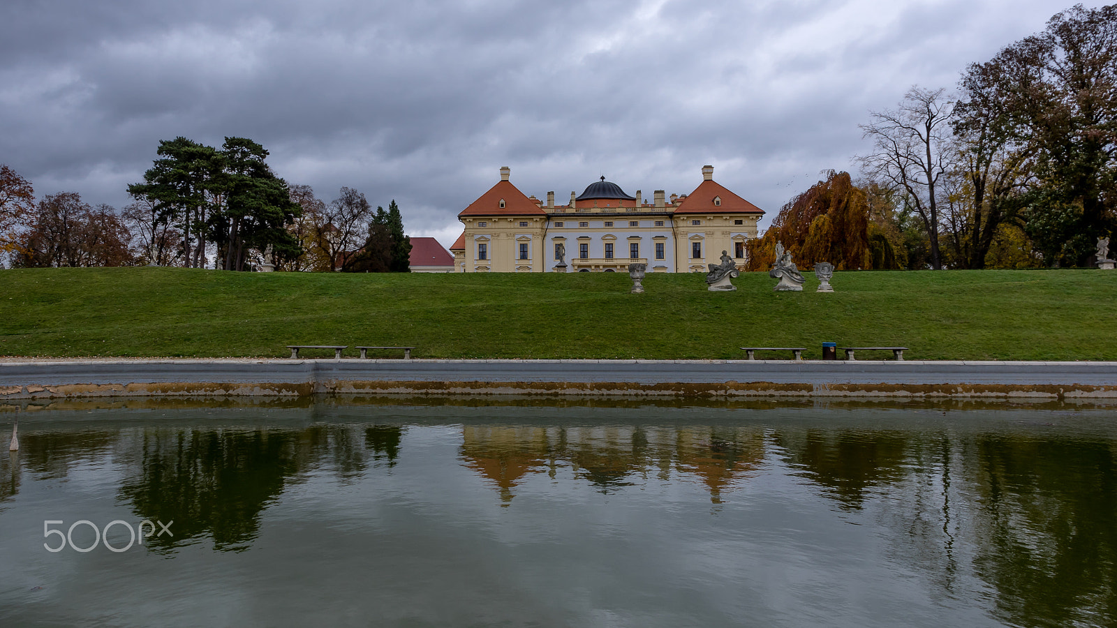 Pentax K-3 + HD Pentax DA 15mm F4 ED AL Limited sample photo. Austelitz, slavkov castle and lagoon with castle reflection photography