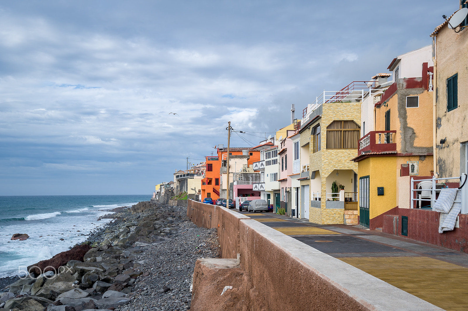 Nikon D3S sample photo. Colorful houses at paul do mar, madeira island coast. photography