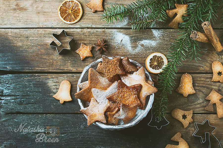 Canon EOS 700D (EOS Rebel T5i / EOS Kiss X7i) + Canon EF 70-200mm F4L IS USM sample photo. Shortbread star shape sugar cookies photography