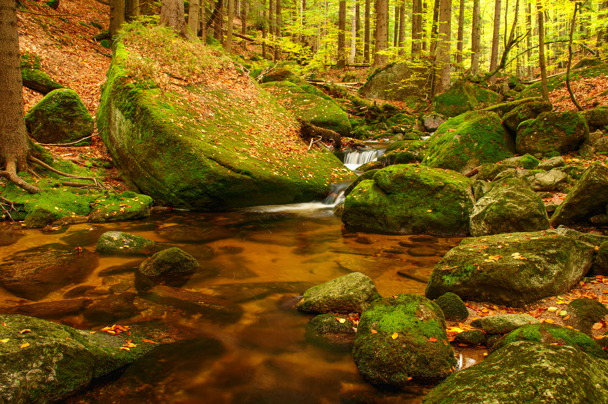 Nikon D5000 sample photo. Waterfall in jedlová valley photography