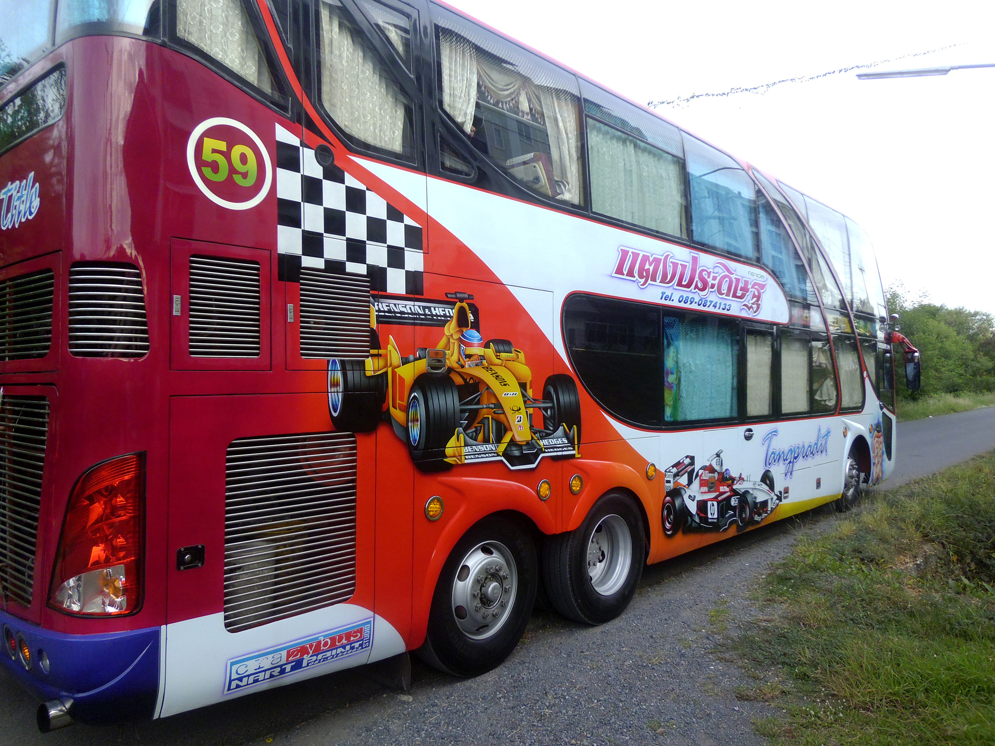 Panasonic DMC-LS5 sample photo. Bangkok tour bus photography